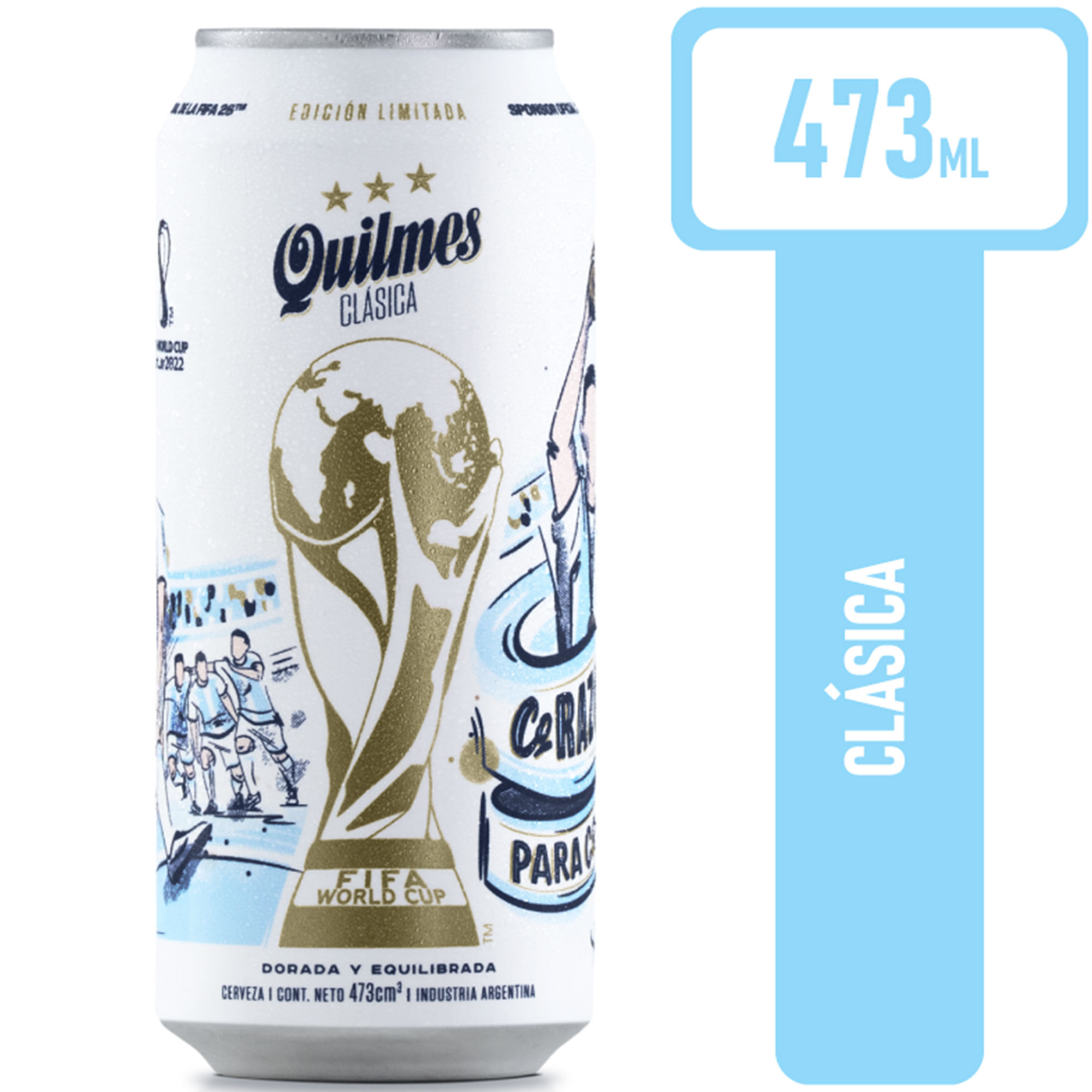 Cerveza rubia Quilmes 473 ml