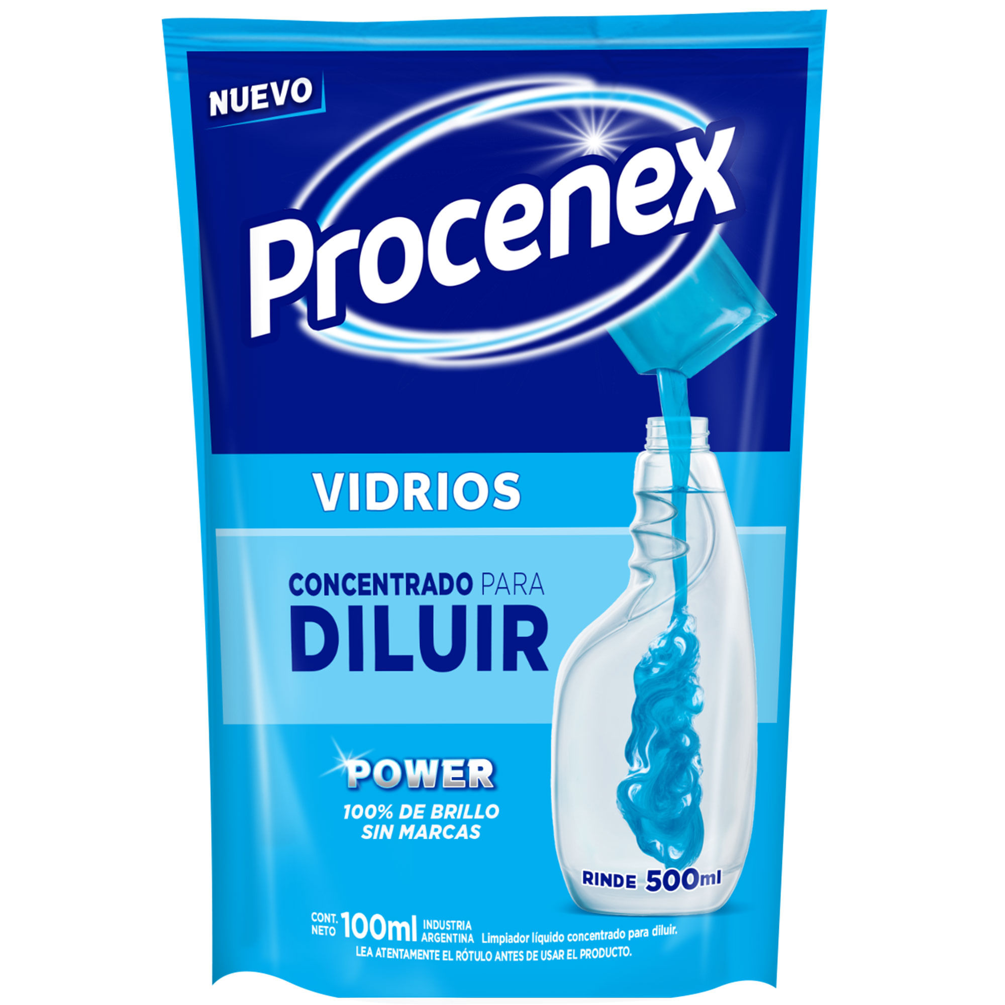 Limpiador concentrado para vidrios Procenex 100 ml