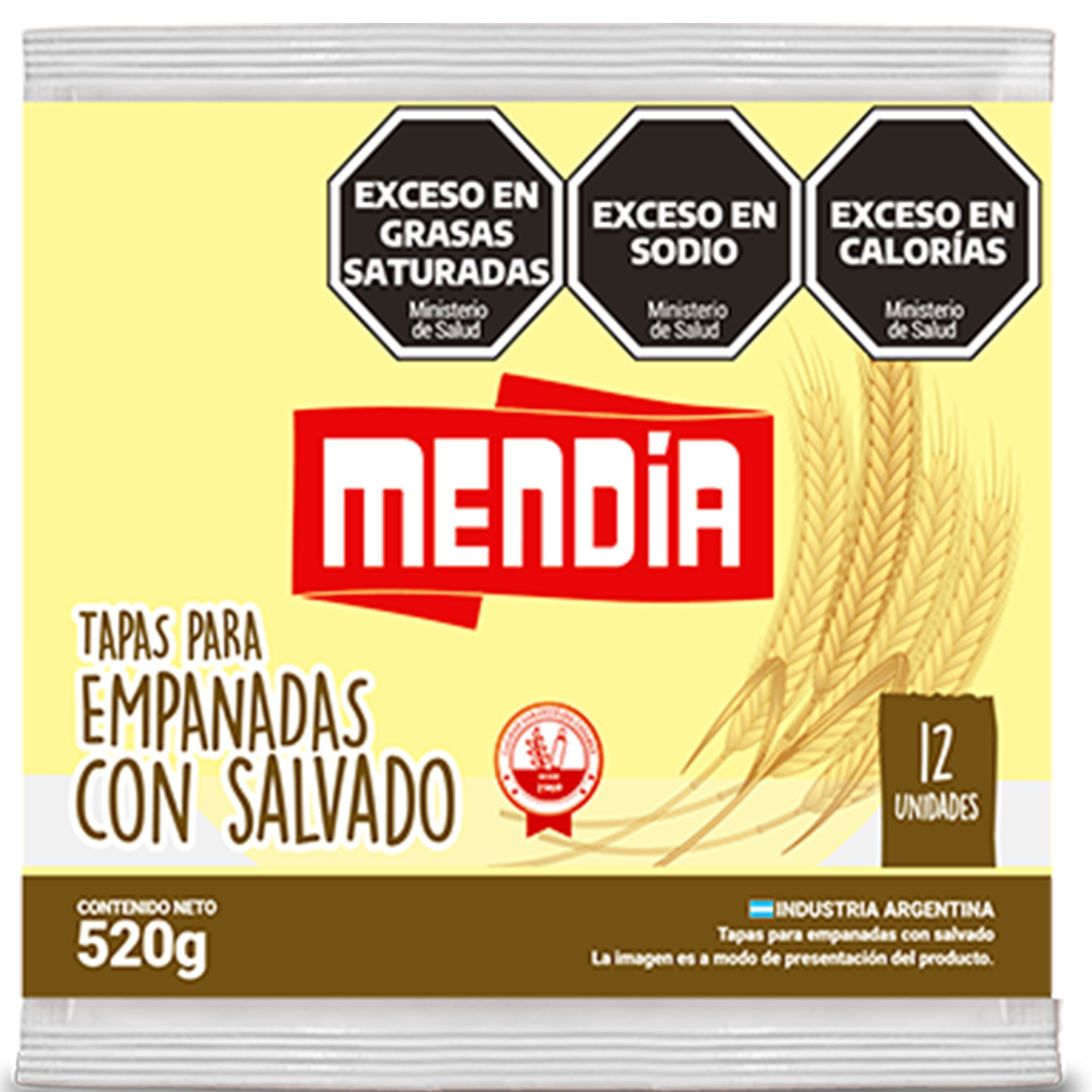 Tapas para empanada Mendia integral x 12 uni