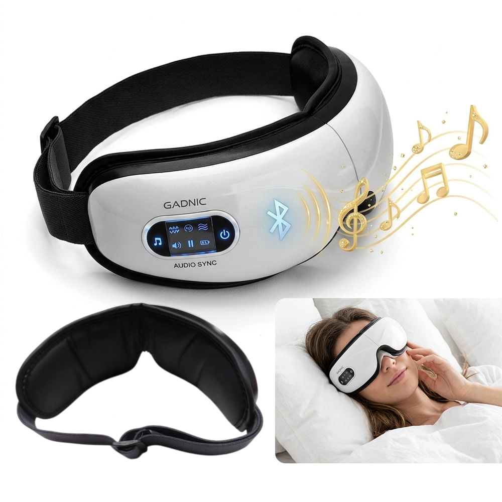 Masajeador De Ojos Eyerelax 3d Gadnic EléCtrico InaláMbrico VibracióN PresióN Calor DiseñO Plegable MúSica Integrada