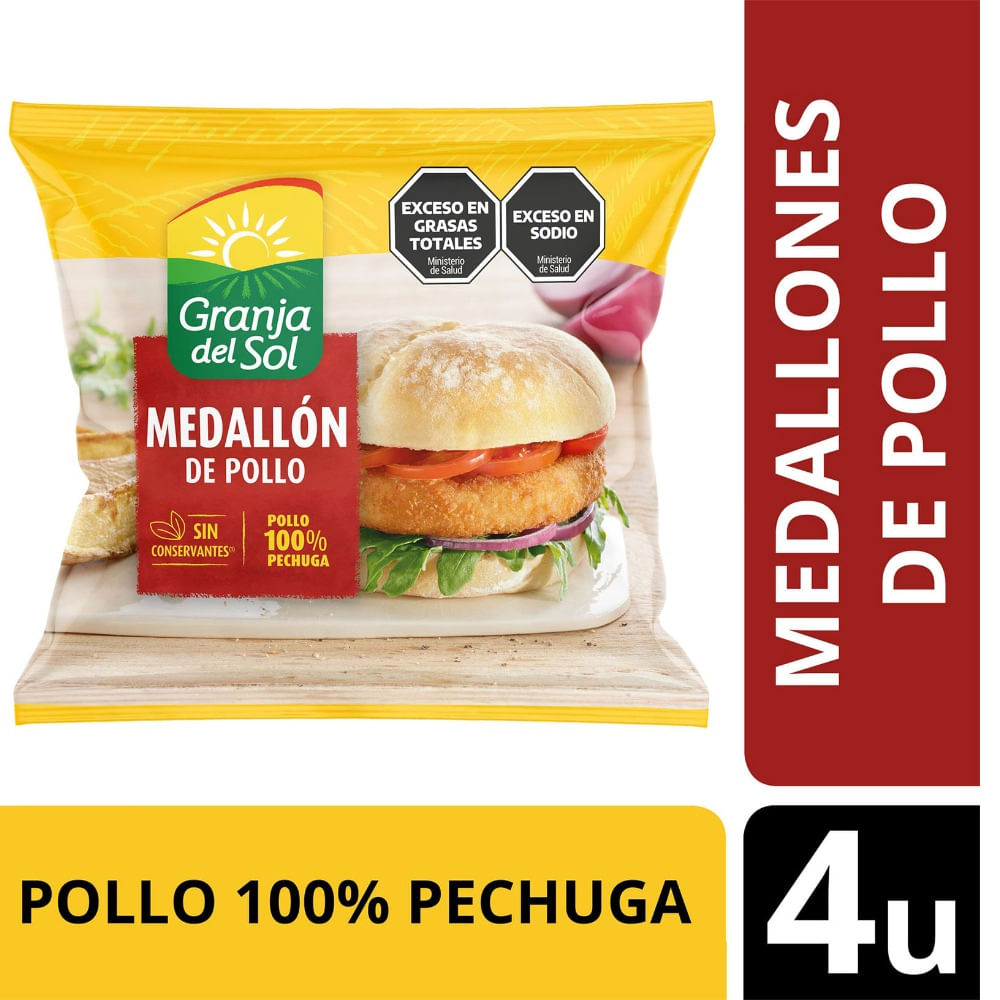 Medallones Granja Del Sol De Pollo 4 U
