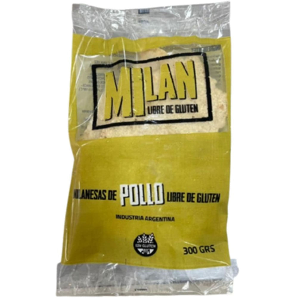 Milanesa de pollo Milan libre de gluten 300 grs