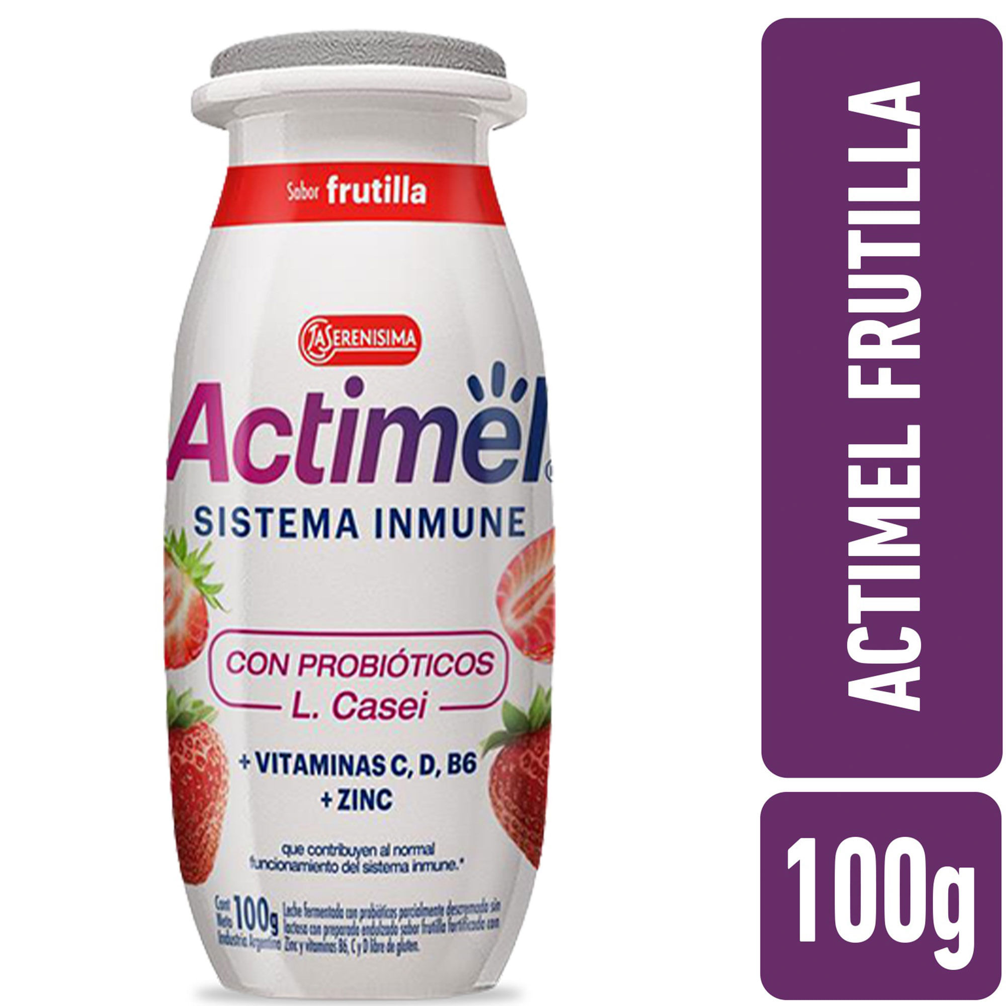 Leche Fermentada Actimel Frutilla 100 G
