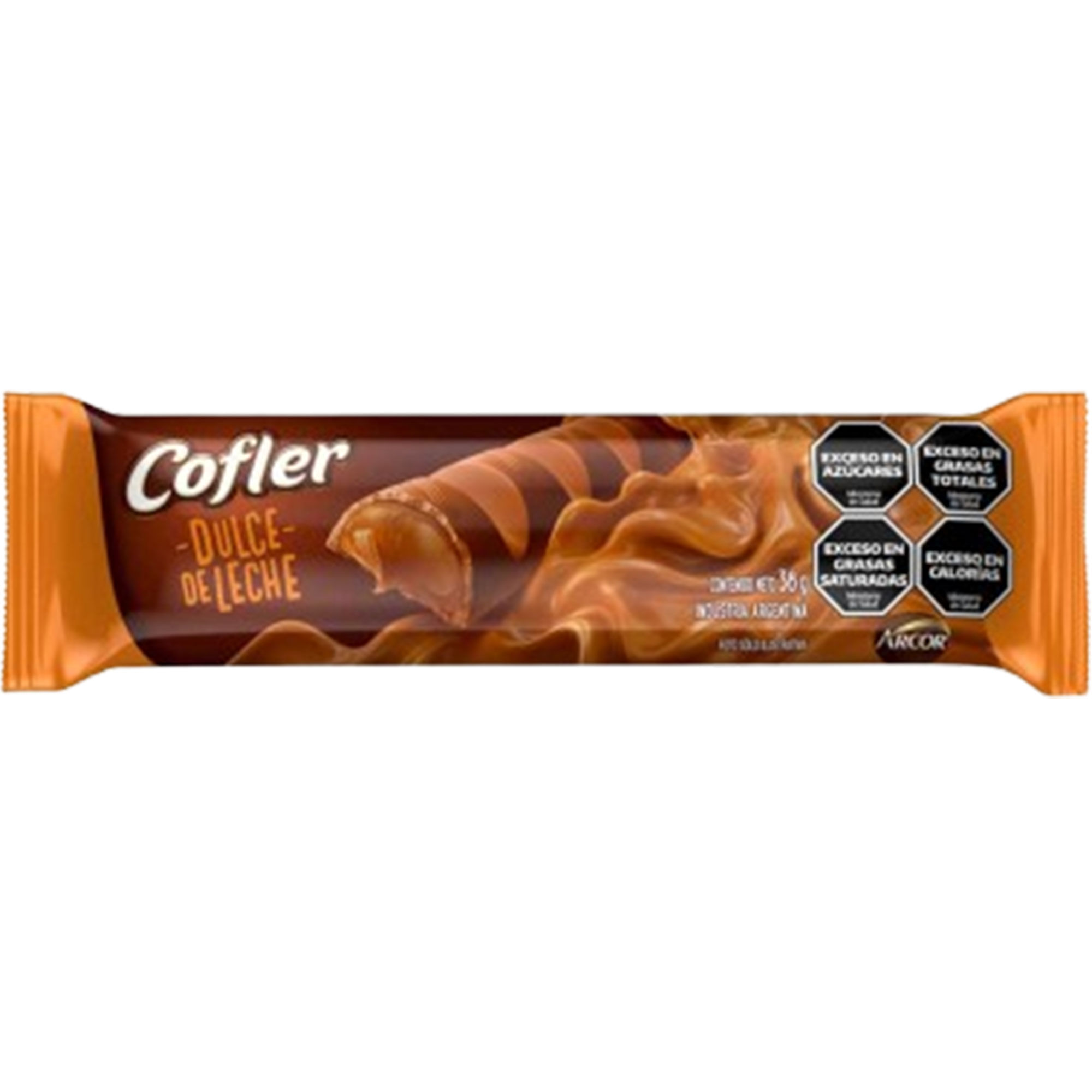 Tableta choco y dulce de leche Cofler 38 g.