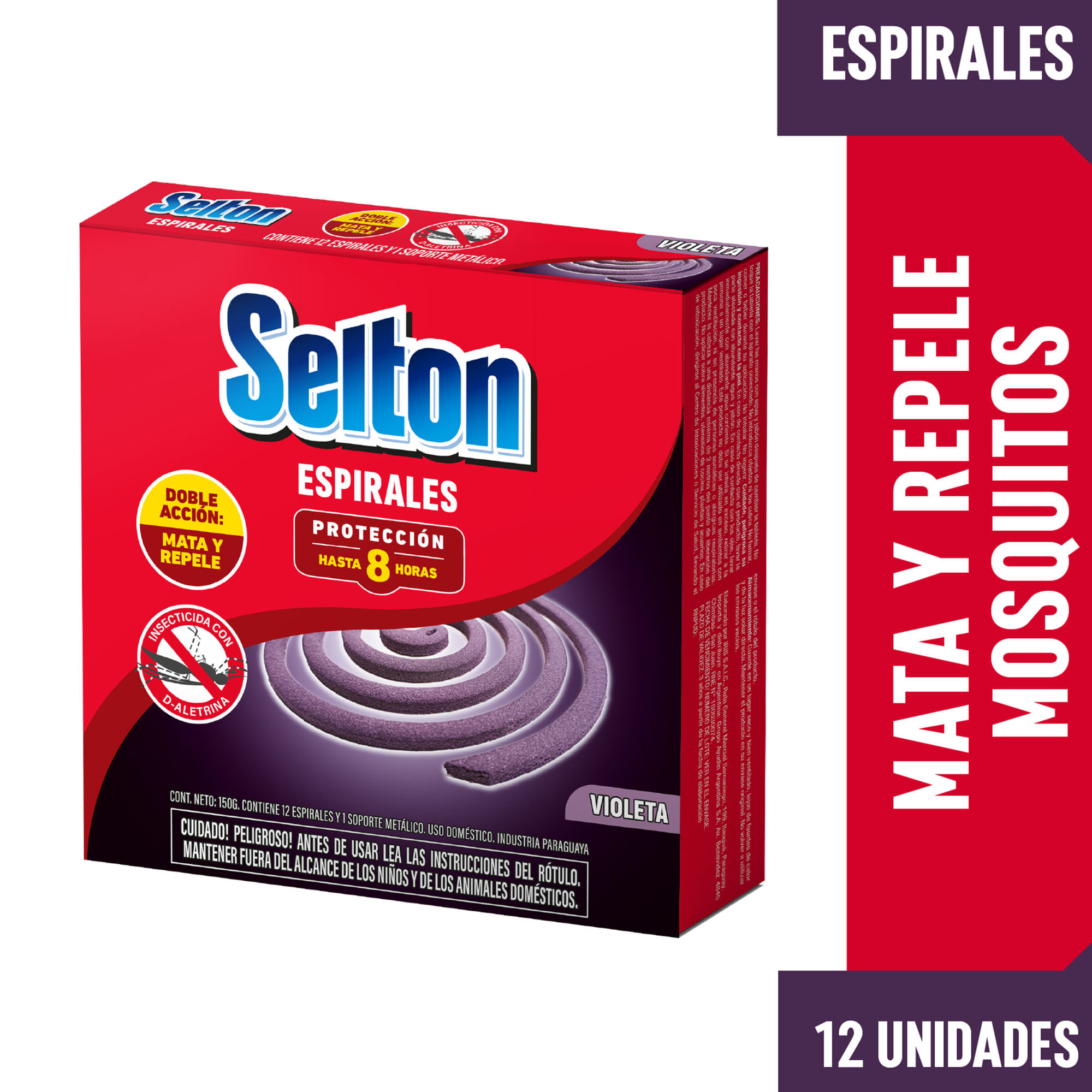 Espirales violetas Selton 12 uni