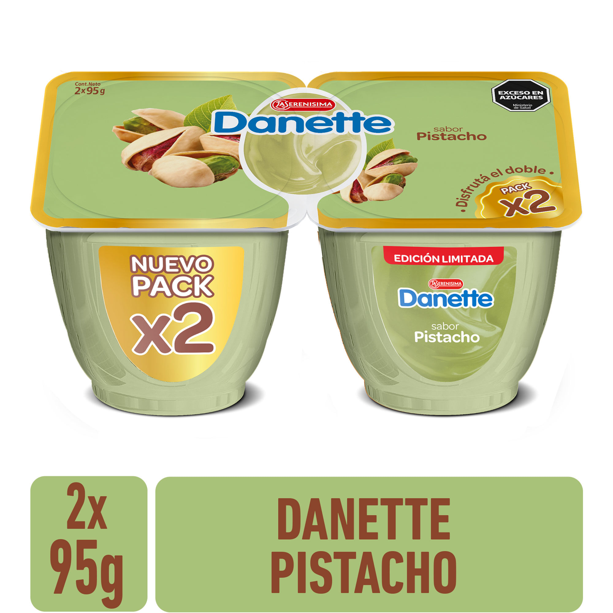 Postre Danette Pistacho 2 U 95 G