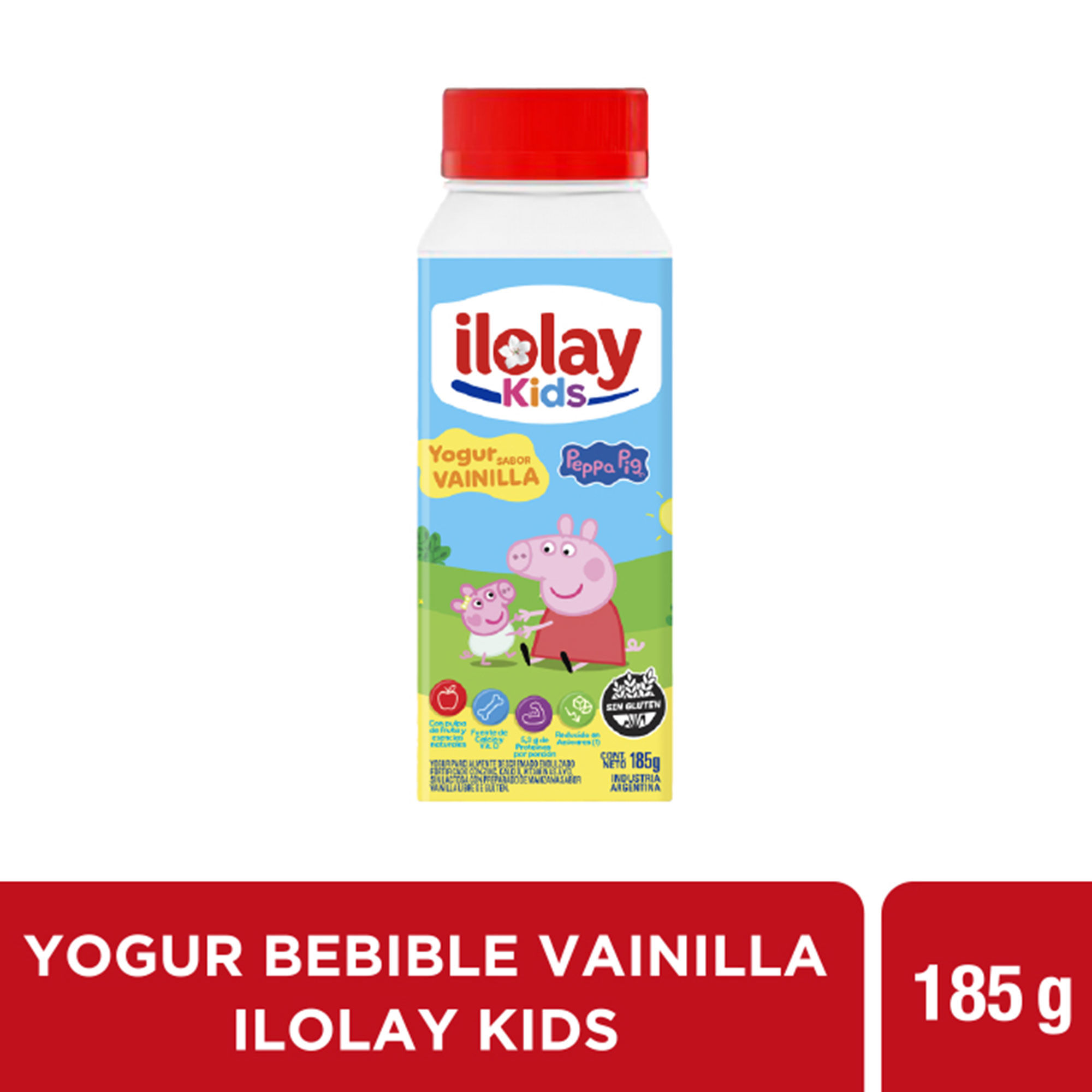 Yogur bebible Ilolay Kids de vainilla en botella 185 grs