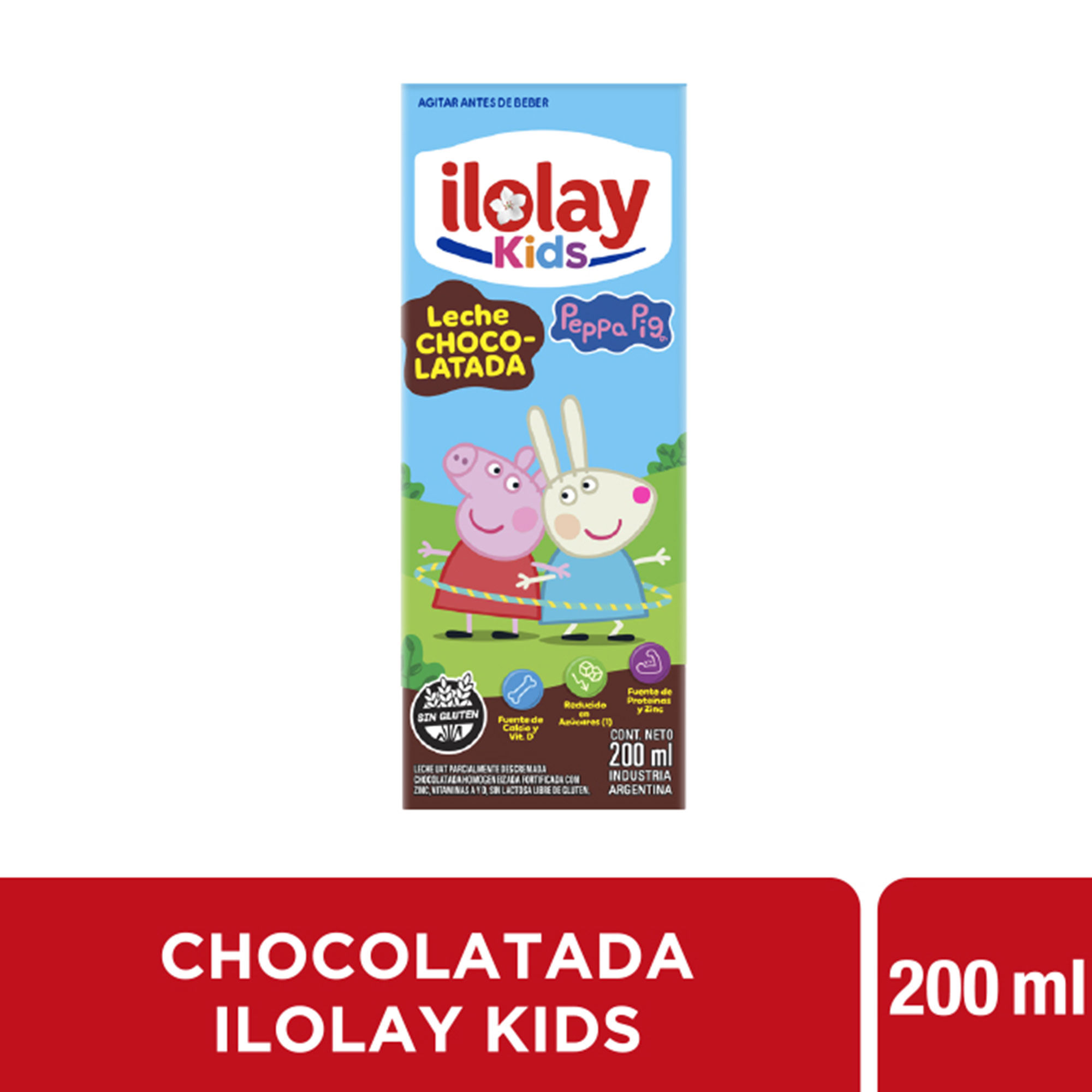 Leche chocolatada Ilolay Kids sin lactosa 200 ml
