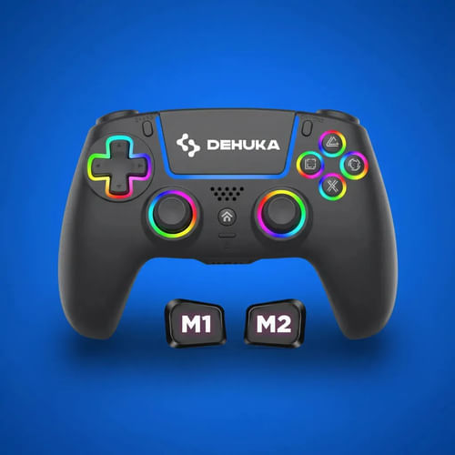 Mando InaláMbrico Dehuka Compatible Con Playstation 5 Con Sensores Hall En Gatillos L2 Y R2 Y Hall En Joysticks 3d Negro