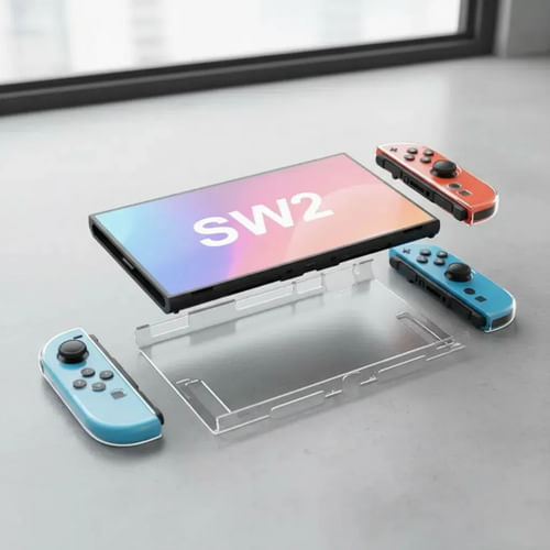 Funda AcríLica Nintendo Switch 2: Transparente Y RíGida. ProteccióN Anti Golpes Y Rayones. Calce Perfecto. Resistente