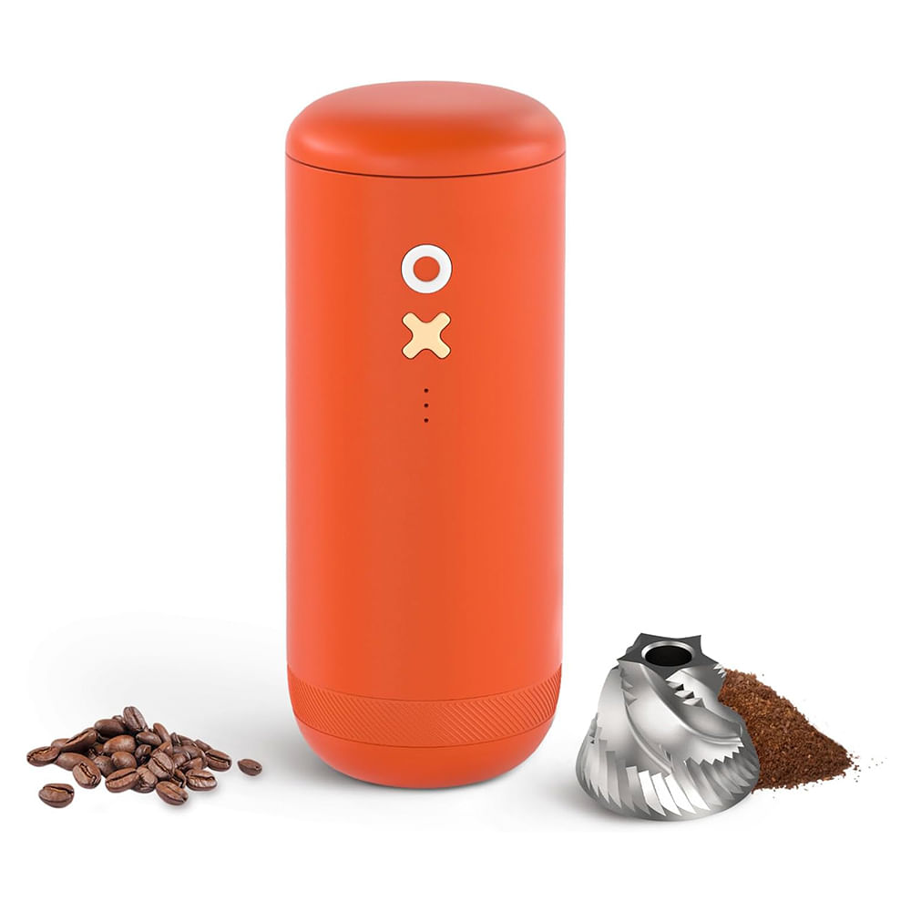 Molinillo De Café EléCtrico Nuttii X Time More Molienda Ajustable Silencioso PortáTi Naranja