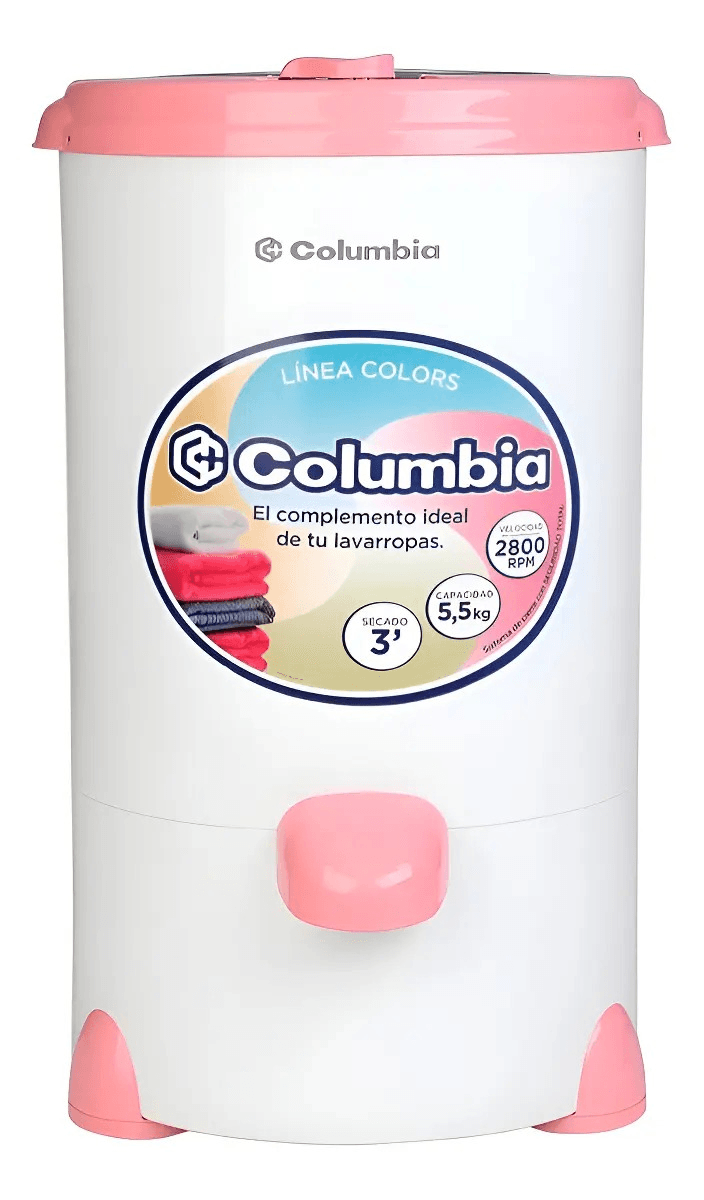 Secarropas Columbia Hts5501 - 5,5kg, Rosa, Centrifugo