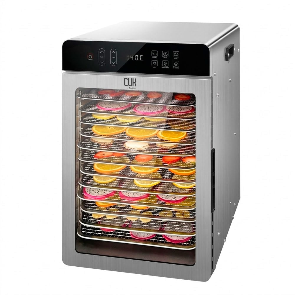 Deshidratador De Alimentos Cuk By Gadnic 12 Bandejas Desmontables 630w Display Digital