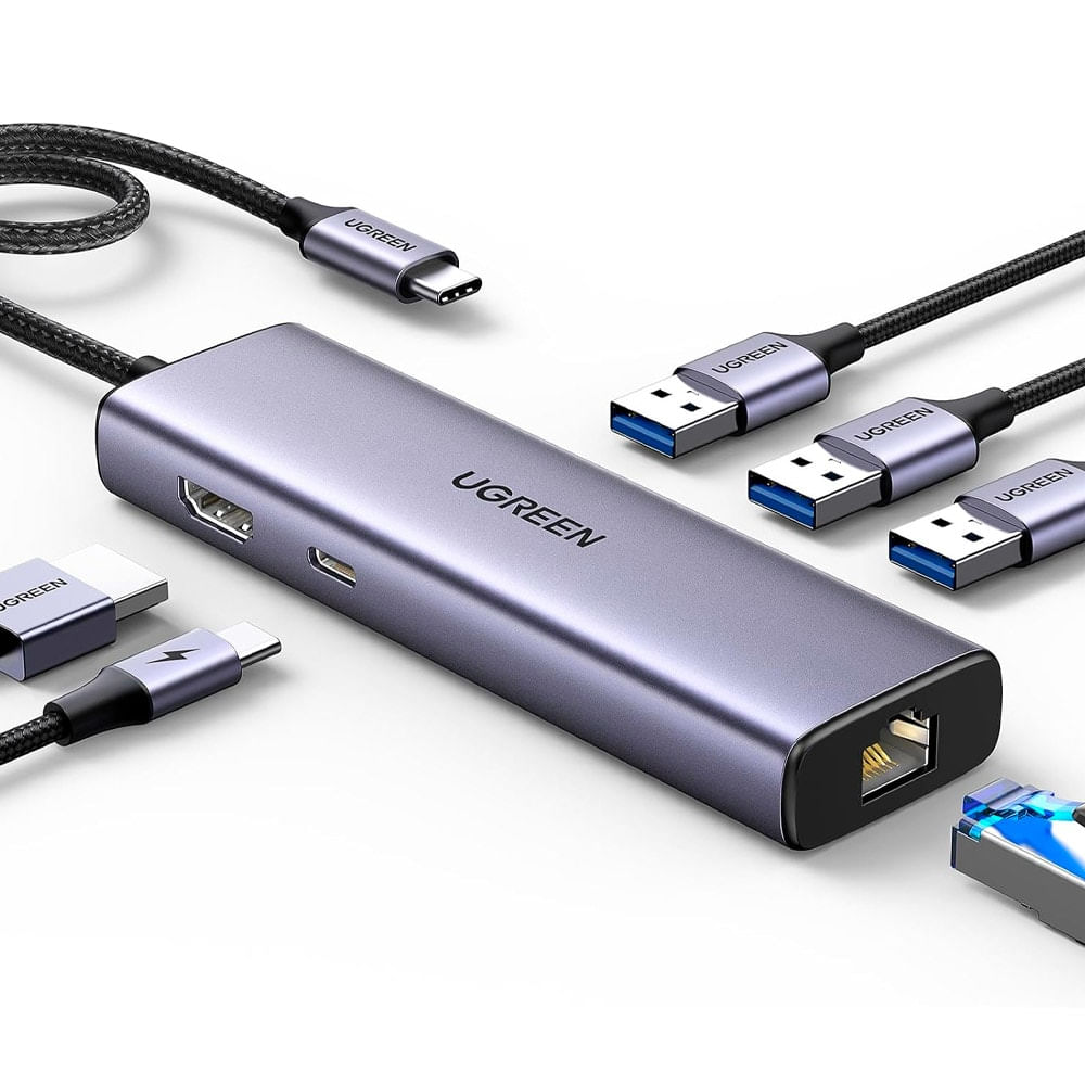 Hub Multipuerto 6 En 1 Ugreen Usb-C Ethernet