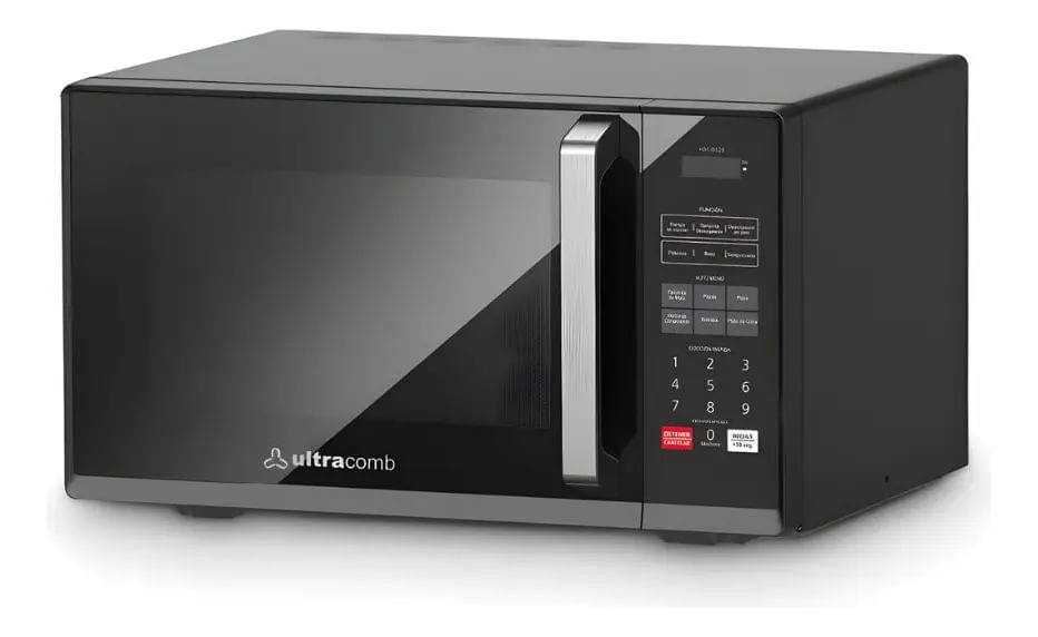 Microondas Digital Ultracomb Hm8028 Negro 28 Lts Con Grill