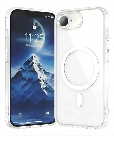 Funda MagnéTica Compatible Con Iphone 16 E Clear Case Reforzada Transparente