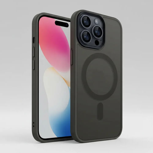 Funda Dehuka MagnéTica Mate Cromada Compatible Con Iphone 16 Pro Max - Antigolpes, Color Negro