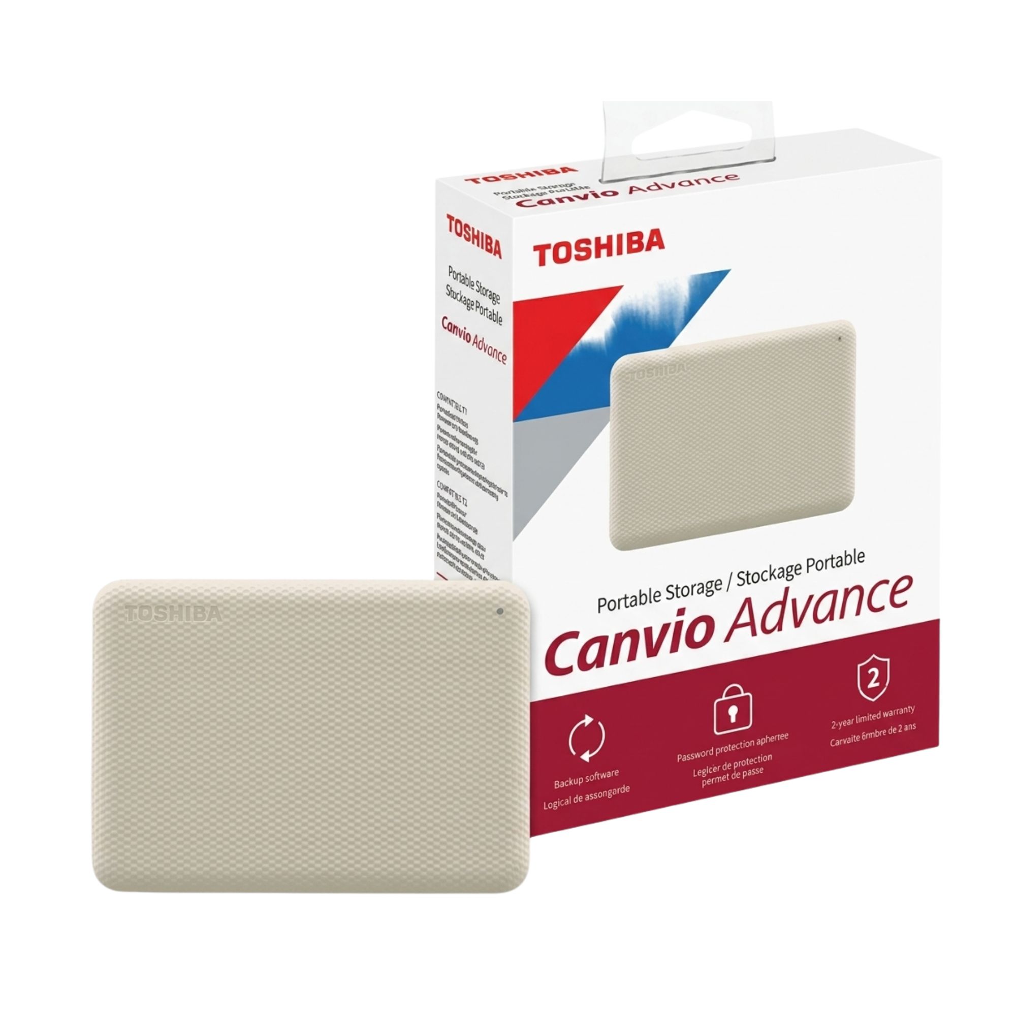 Disco rígido HDD externo Toshiba Canvio Advance 4TB Blanco USB 3.0 Portatil HDTCA40XW3CA