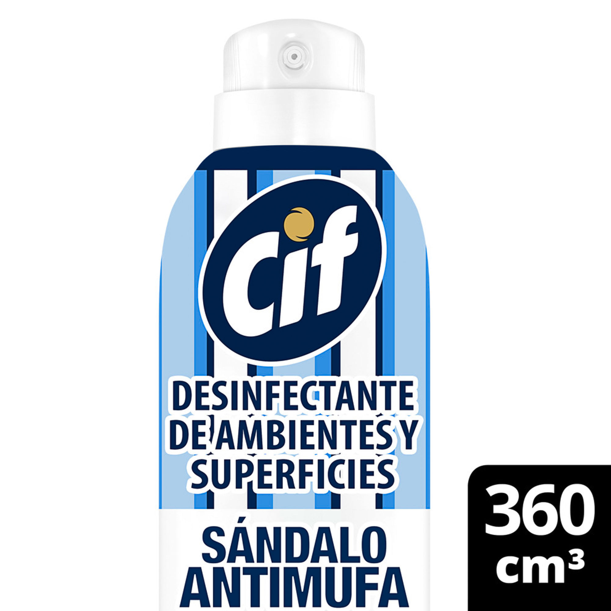 Desinfectante de ambientes y superficies Cif Antimufa Sándalo en Aerosol 360 ml