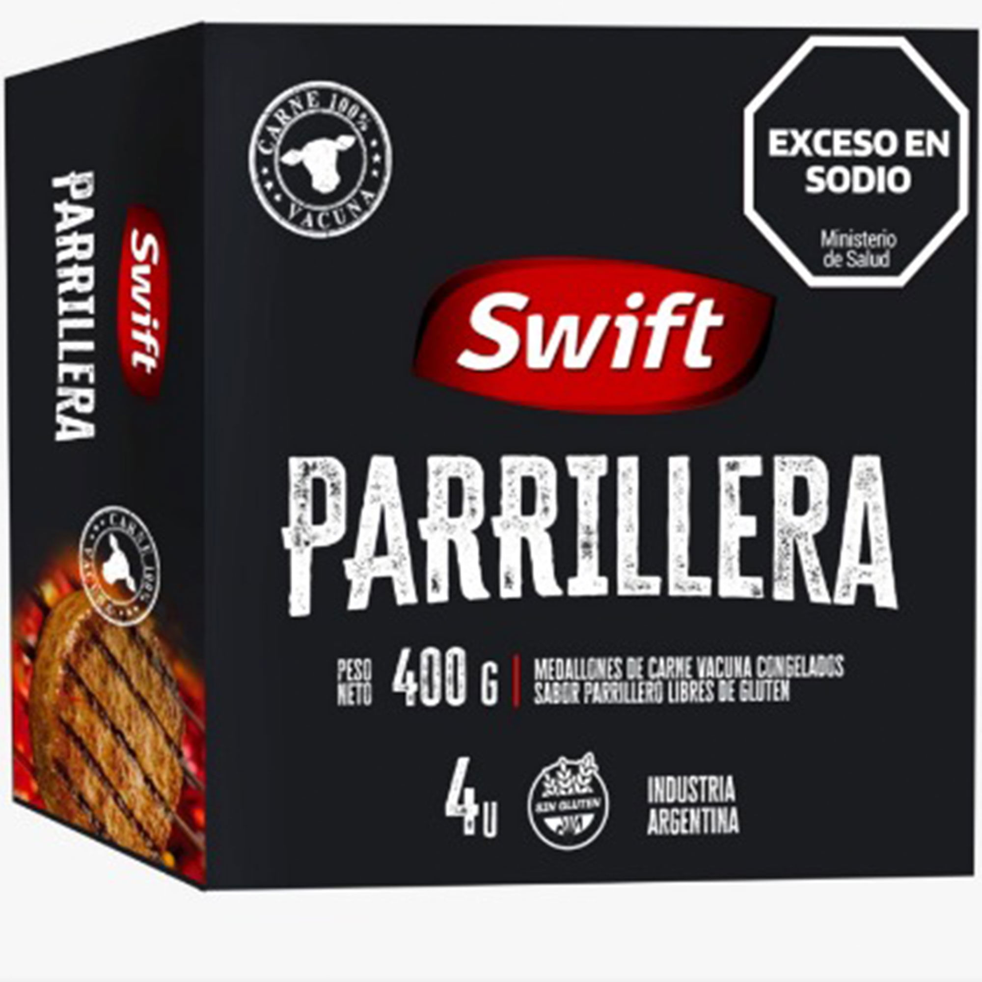 Hamburguesa Swift Parrillera De Carne Vacuna  4 U 400 G