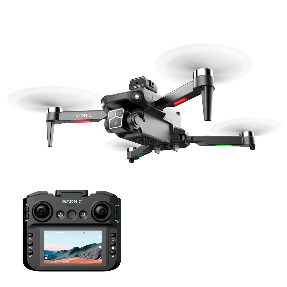 Drone Gadnic Aeroview 4k Pantalla 45 Gps Control Remoto CáMara Dual