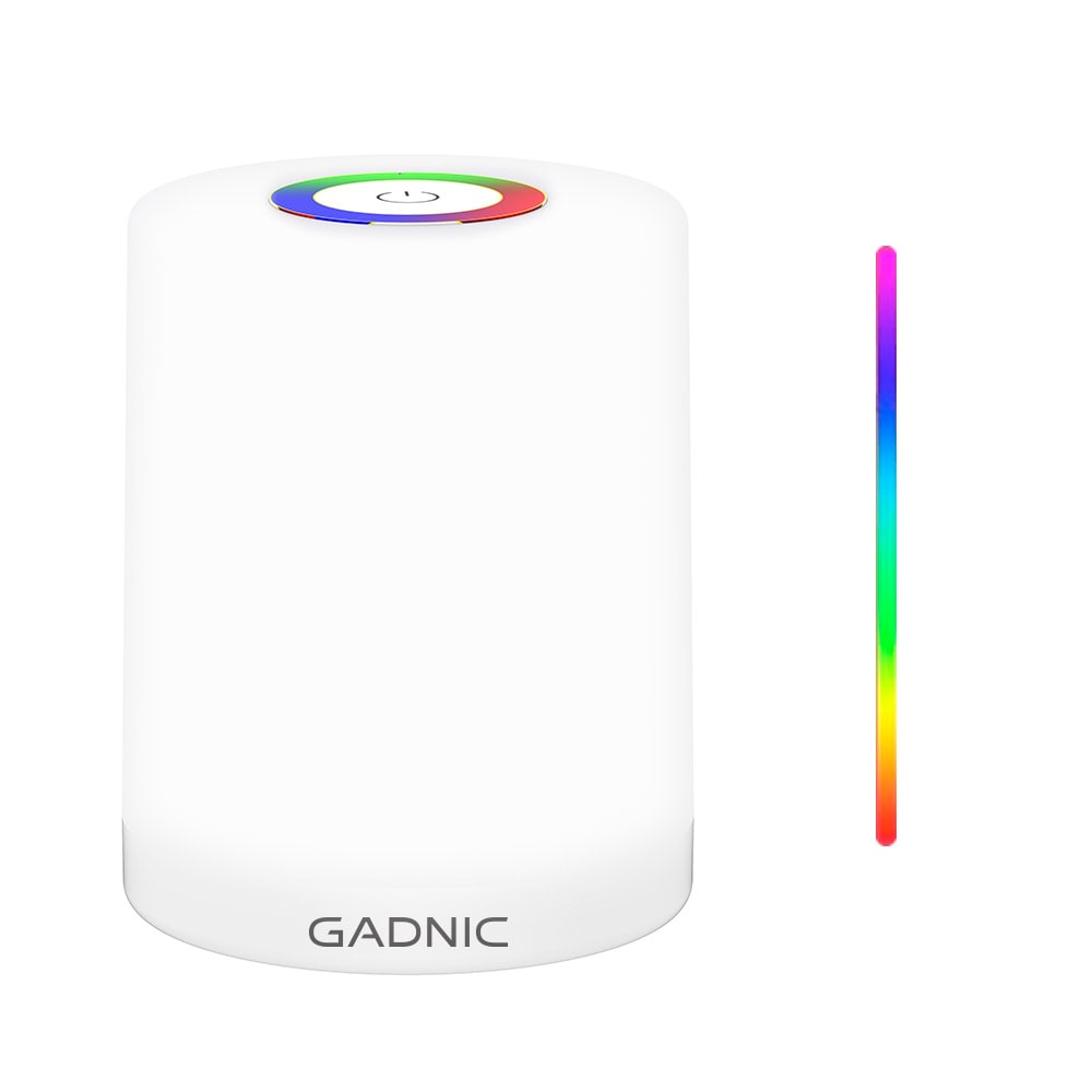 Velador Luz de Noche Gadnic LED Táctil RGB Recargable Portátil