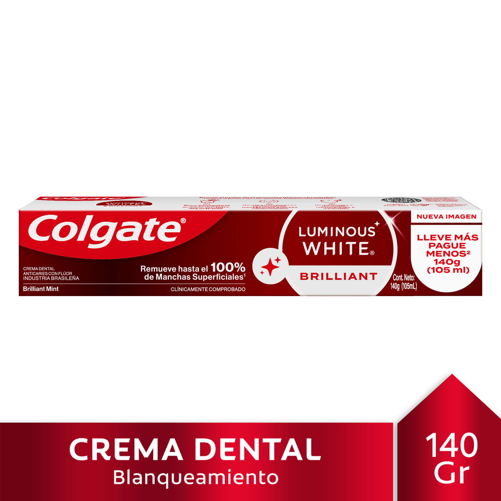 Pasta Dental Colgate Luminous White Brillant 140 G