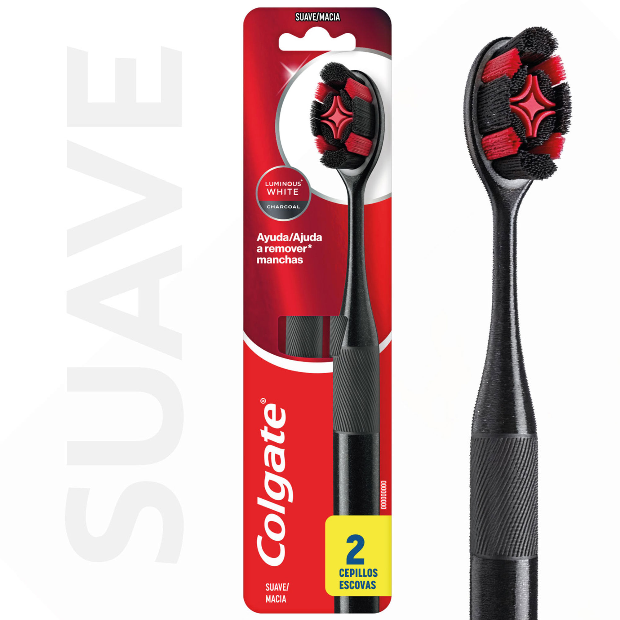 Cepillo Dental Colgate Luminous White Suave 2 U