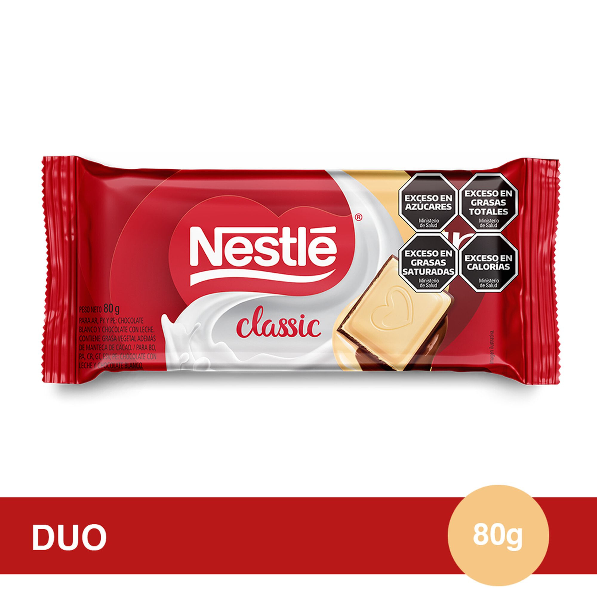 Tableta De Chocolate Nestlé® Classic Dúo 80 G