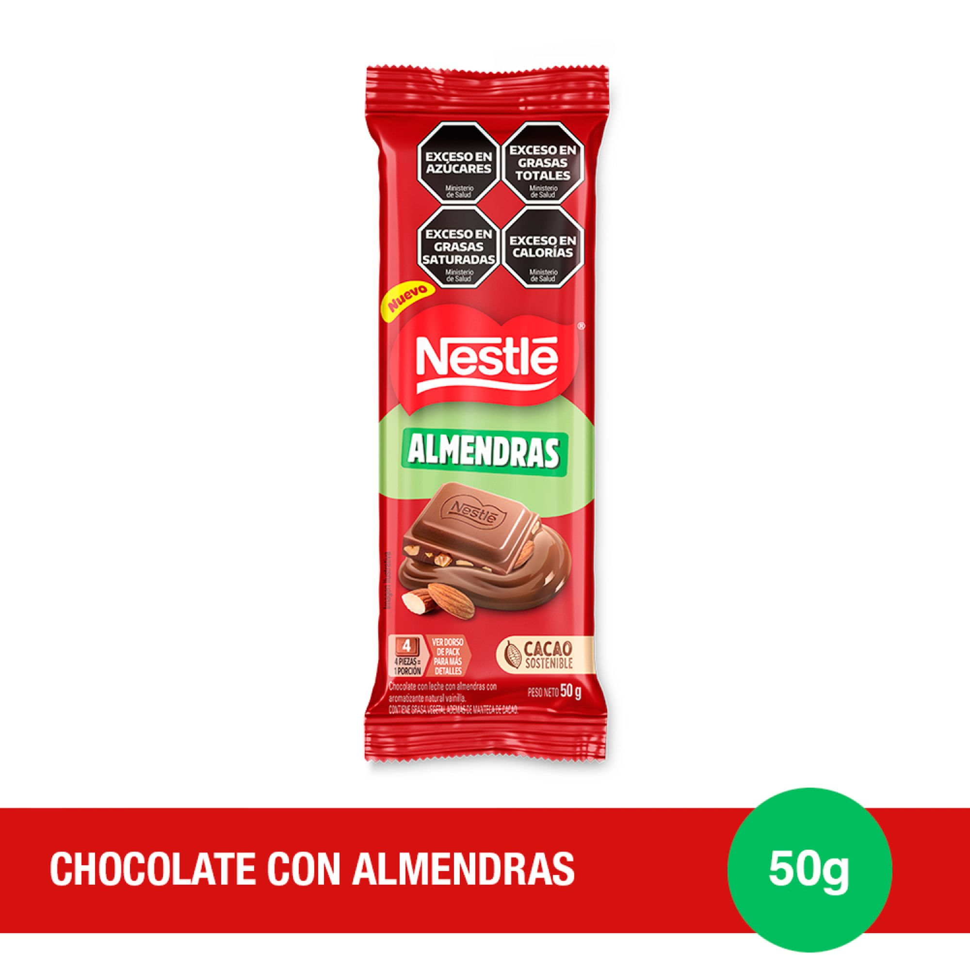 Tableta De Chocolate Nestlé® Con Almendras 50 G