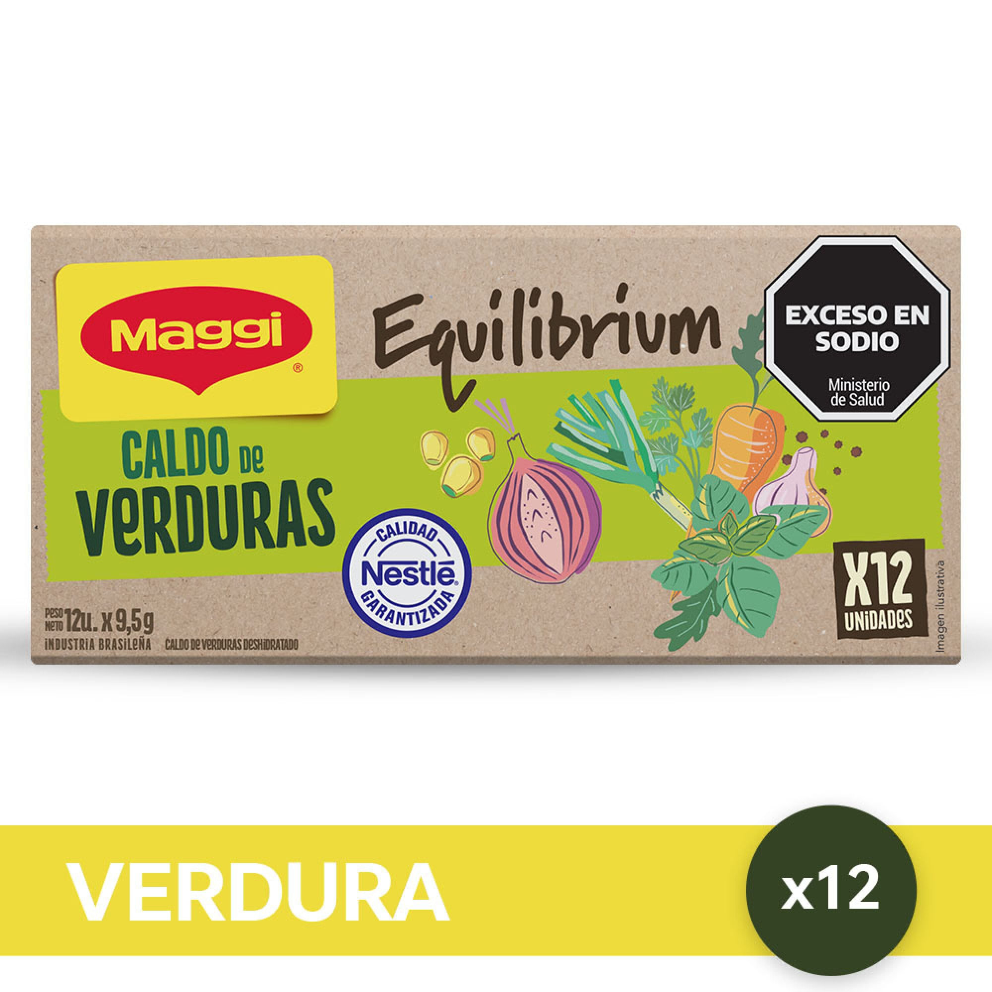 Maggi Caldo de Verdura Menos Sodio 12 uni