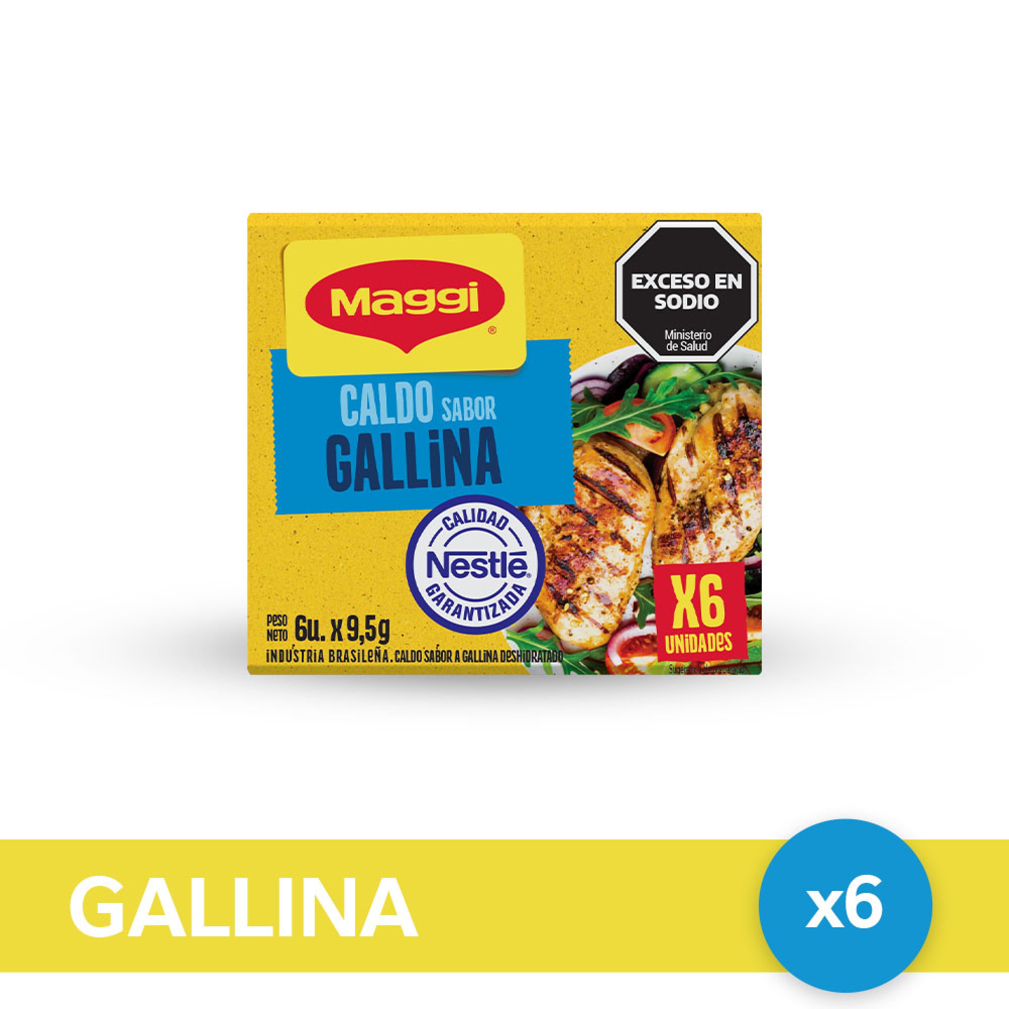Caldo de Gallina Maggi 6 uni