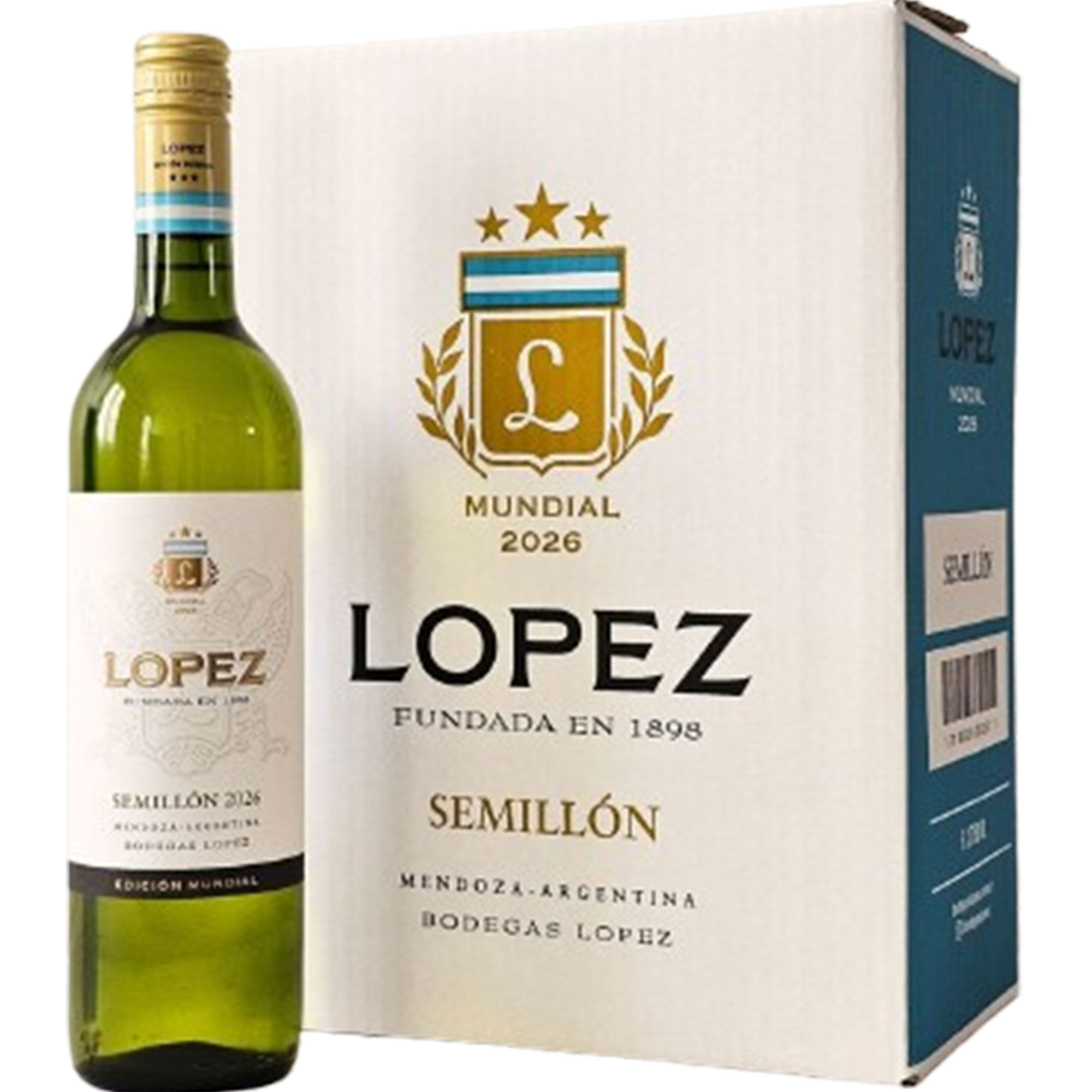Vino Blanco Lopez Semillón 750 Ml