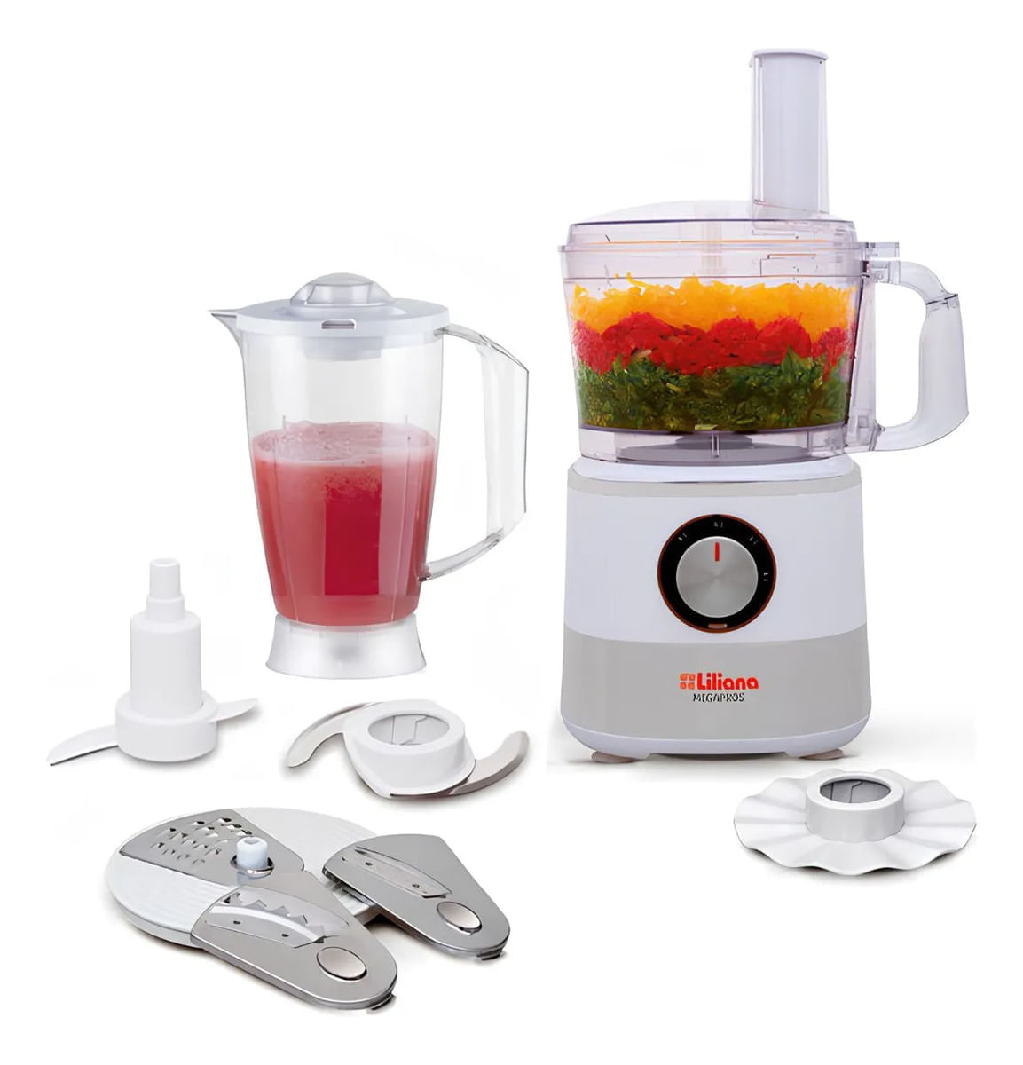 Procesadora Liliana Megapros Am740 1.2l/2l 750w Blanco