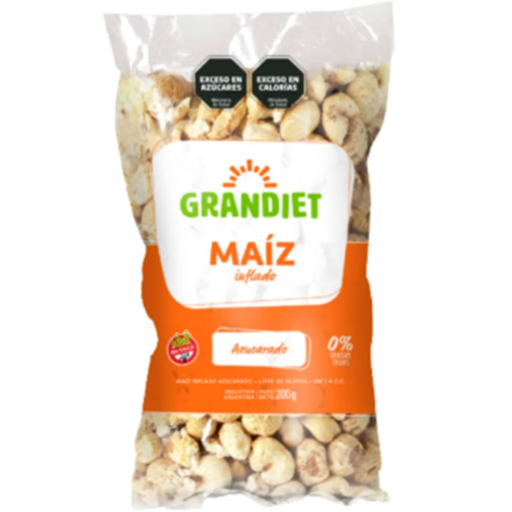 Maíz inflado Grandiet azucarado sin TACC 200 g.