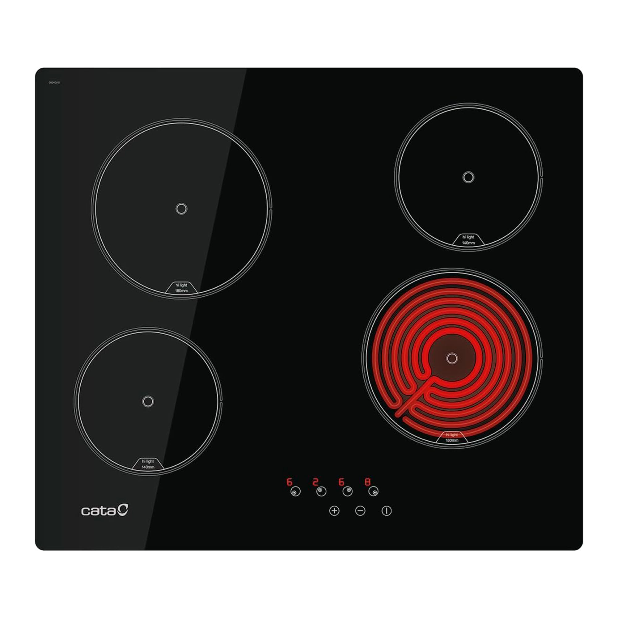 Anafe Vitroceramico Cata Tn604c 4 Zonas 60cm Negro