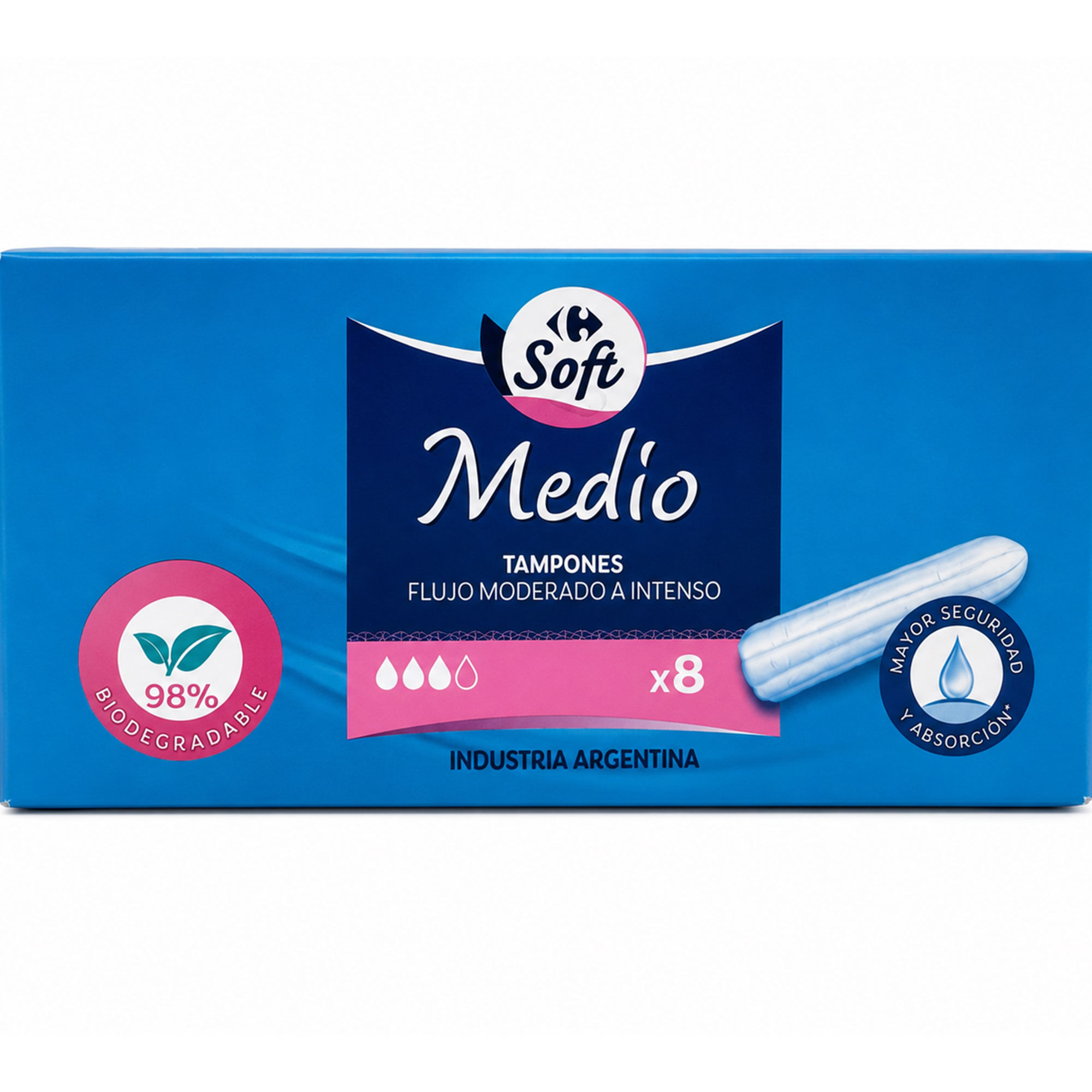 Tampones Carrefour Soft medio 8 uni