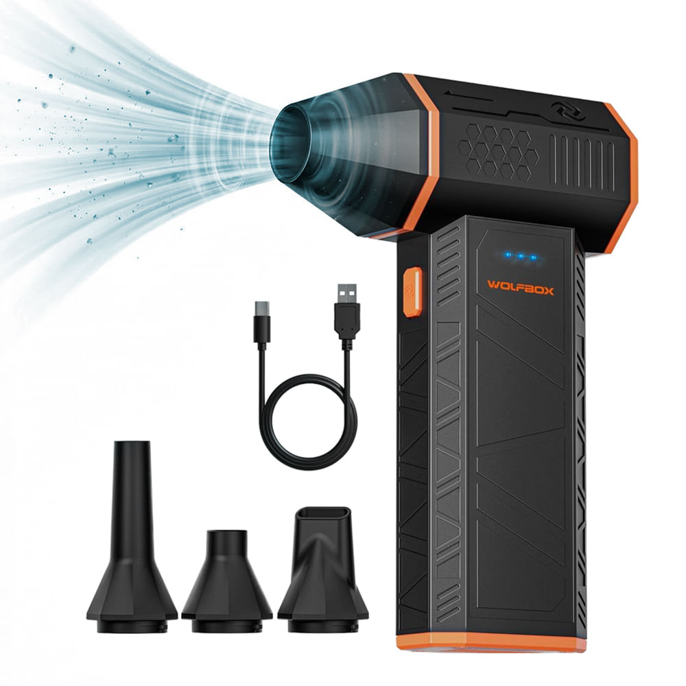 Soplador De Aire Wolfbox Mf50 110000rpm 3 Velocidades Boquillas Intercambiables