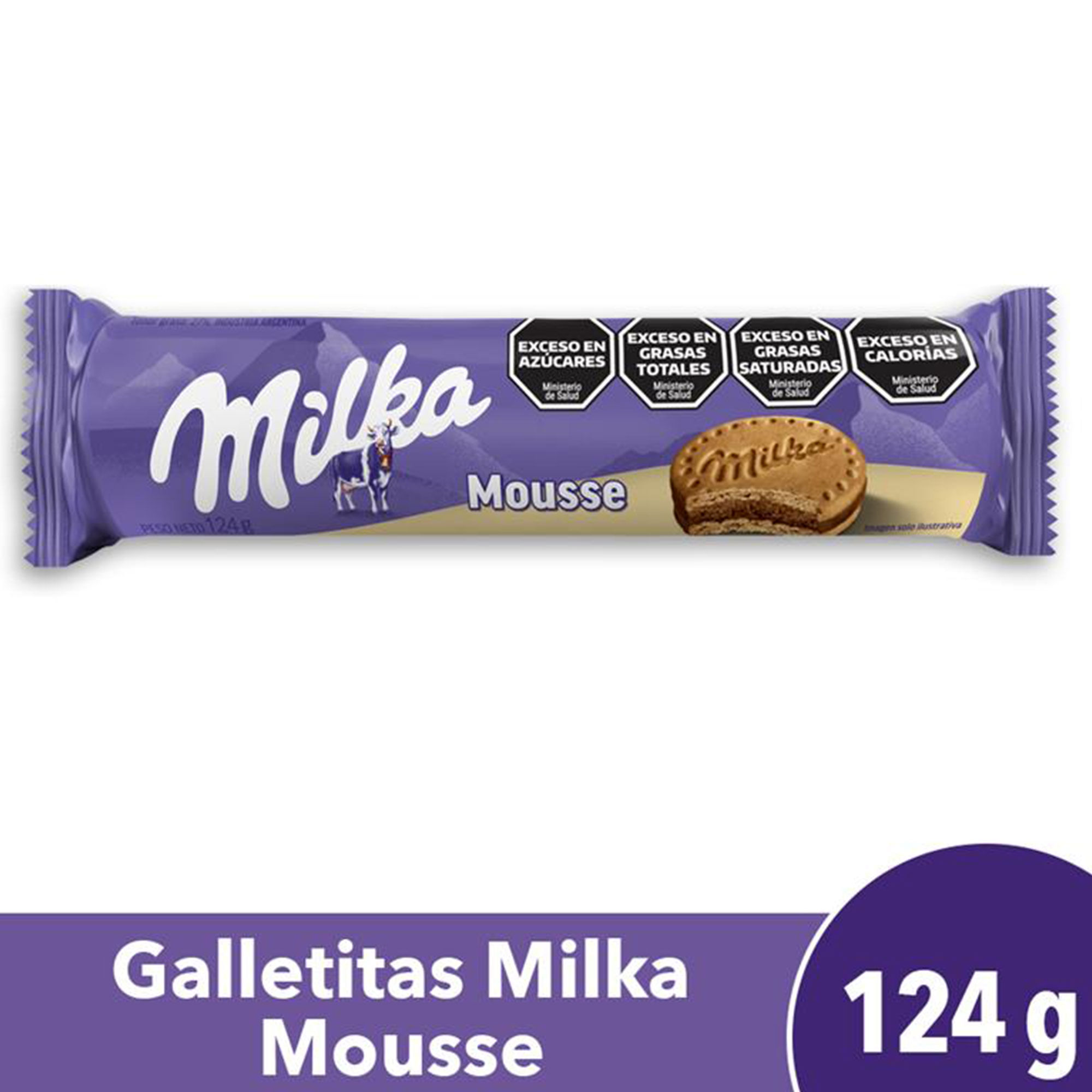 Galletitas Dulces Milka Mousse Vainilla Rellenas De Chocolate 116 G