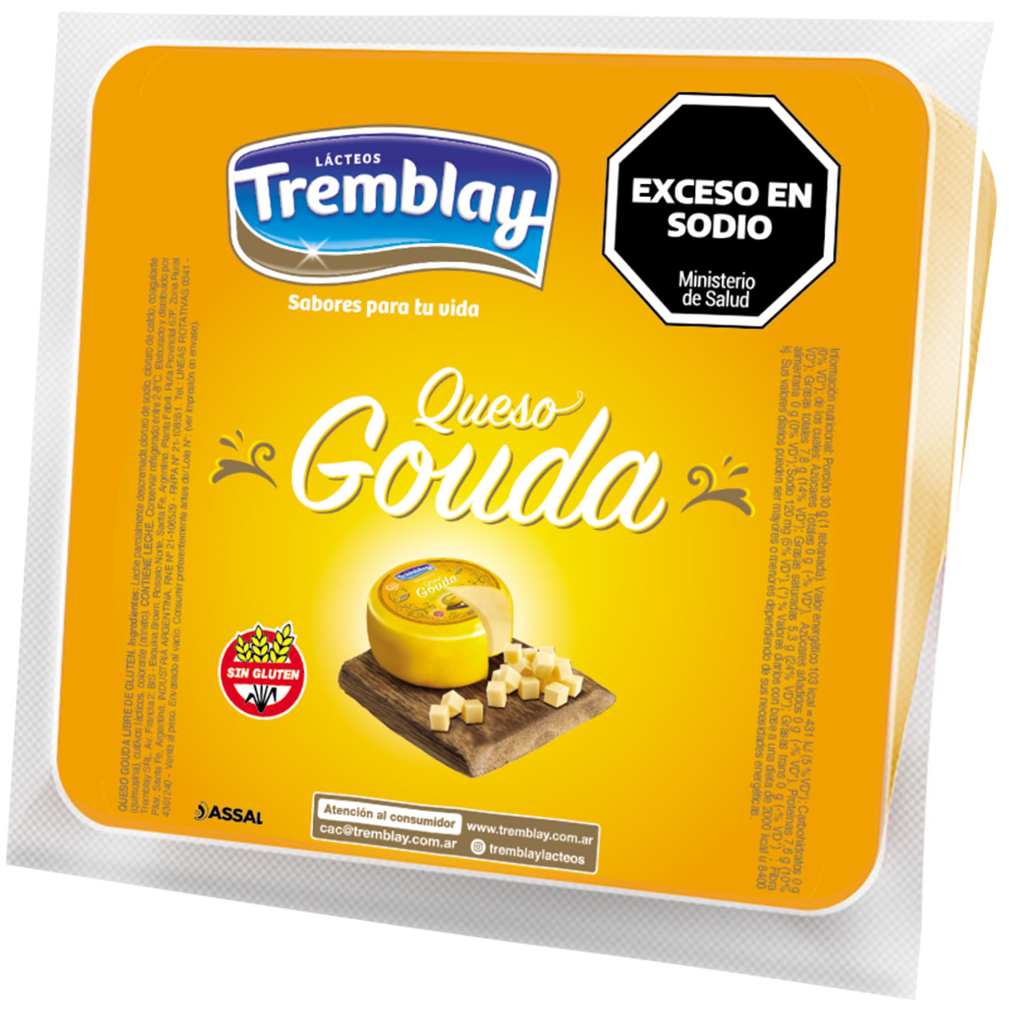 Queso gouda Tremblay trozado x kg.