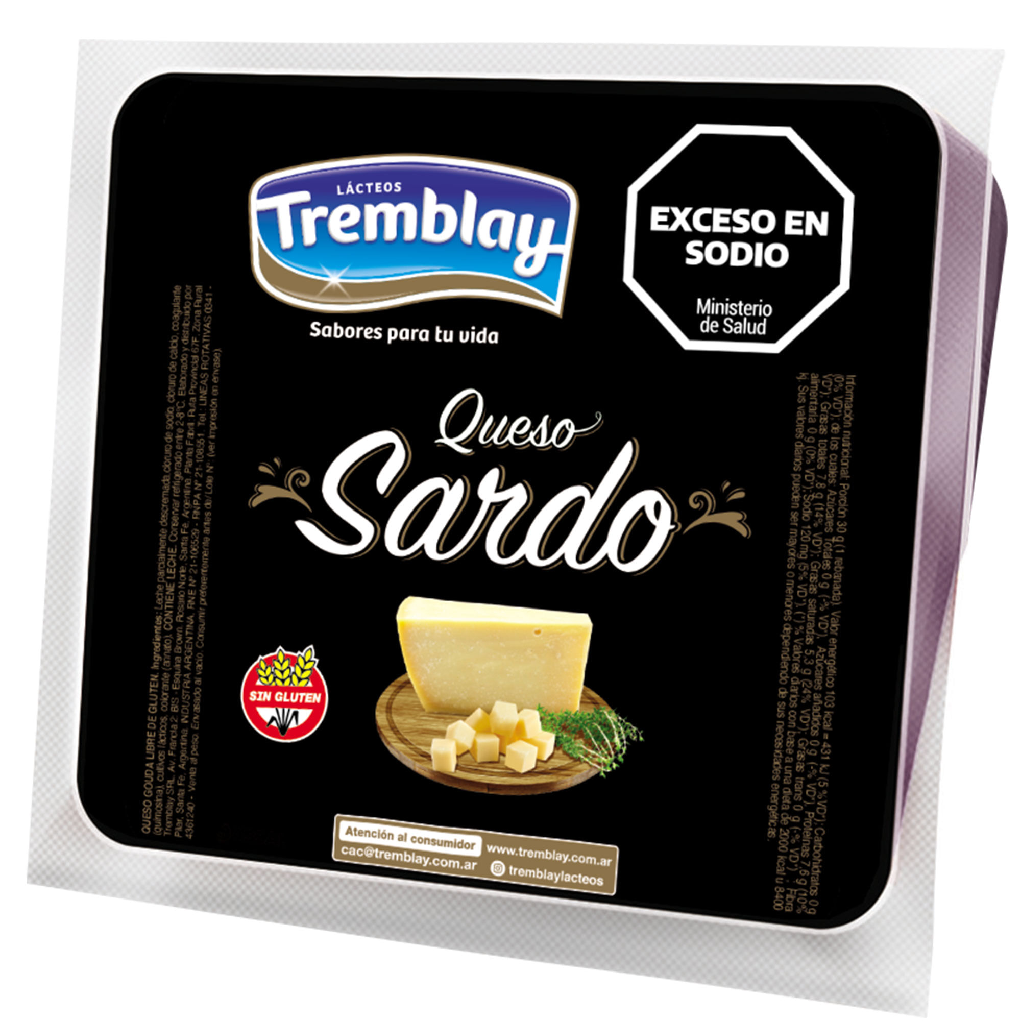 Queso sardo Tremblay trozado x kg.