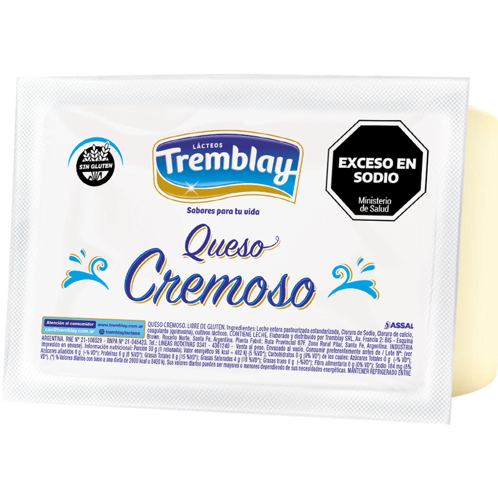 Queso cremoso Tremblay trozado x kg.
