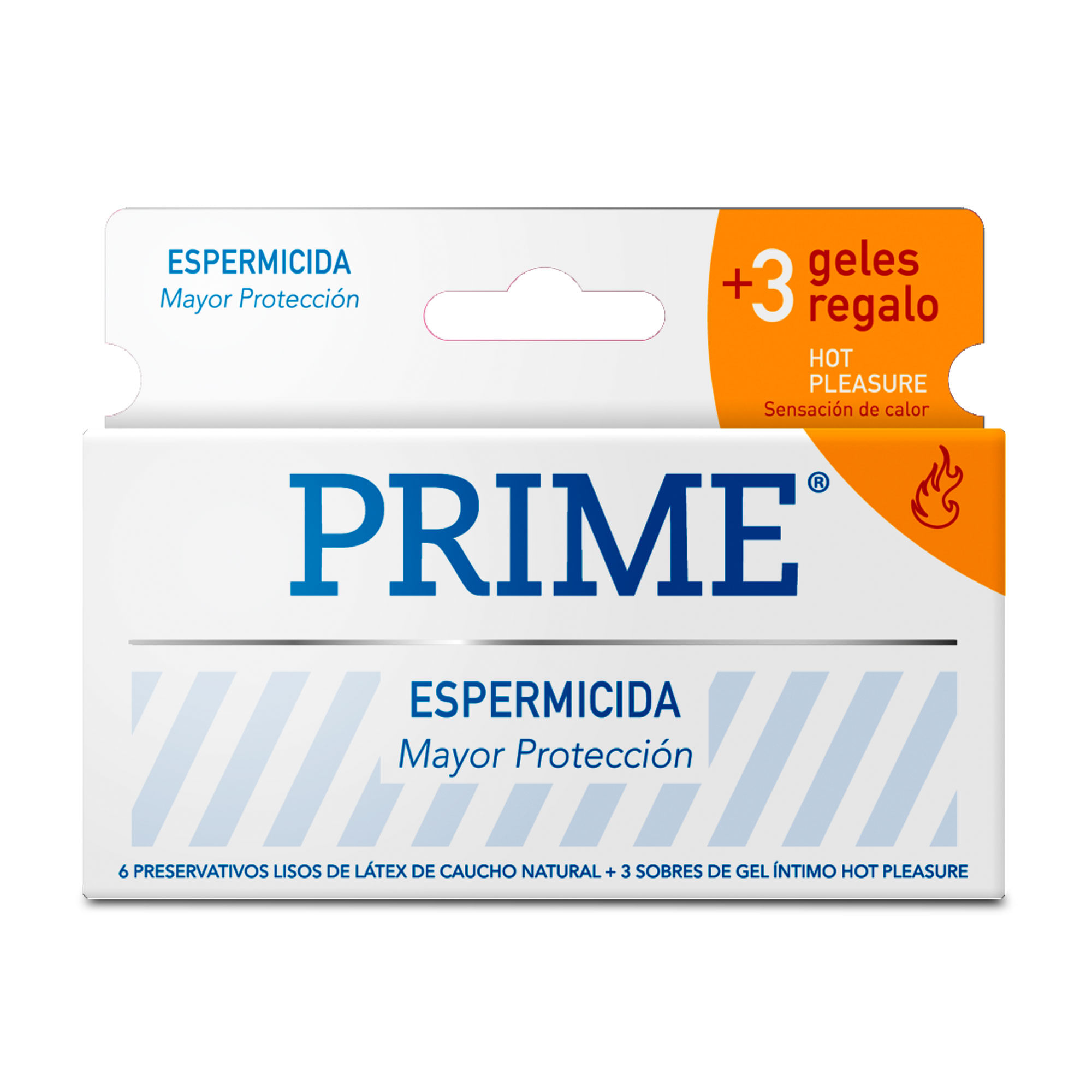 Preservativo Prime Espermicida 6un + Geles