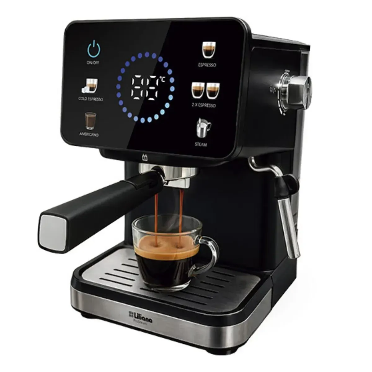 Cafetera Express Digital Liliana Prosteam Ac987 20 Bar 1350w Plateado