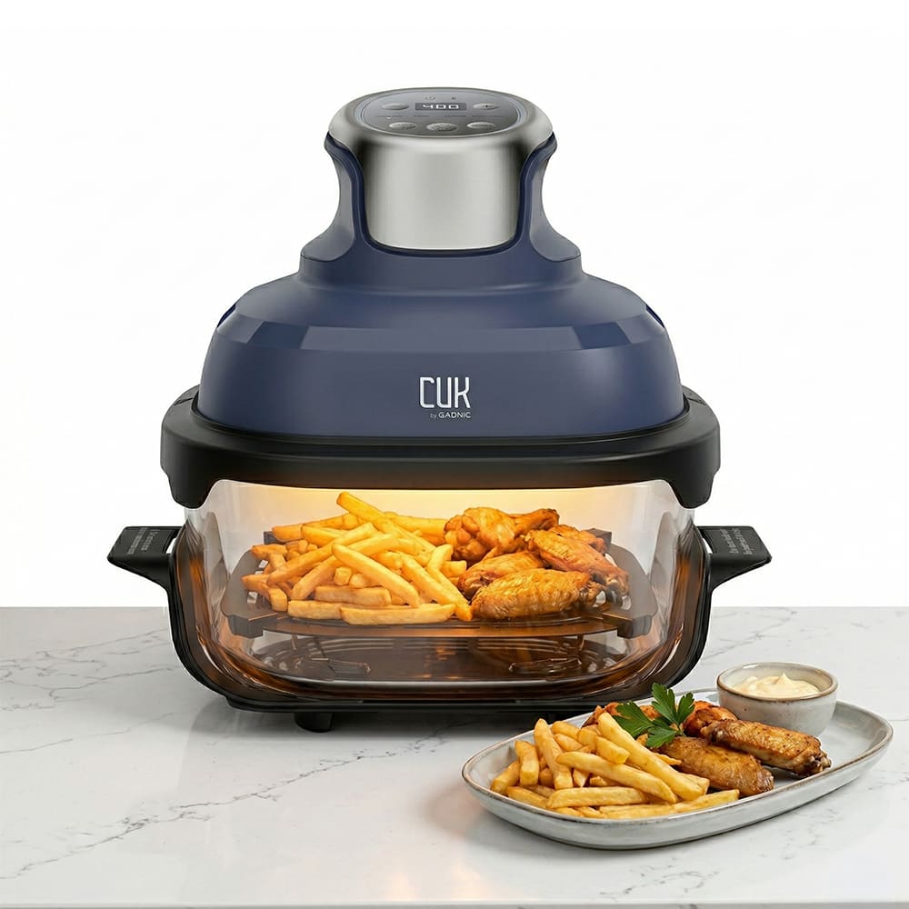 Freidora De Aire Cuk By Gadnic Recipiente De Vidrio 4.2l Control Digital 1500w