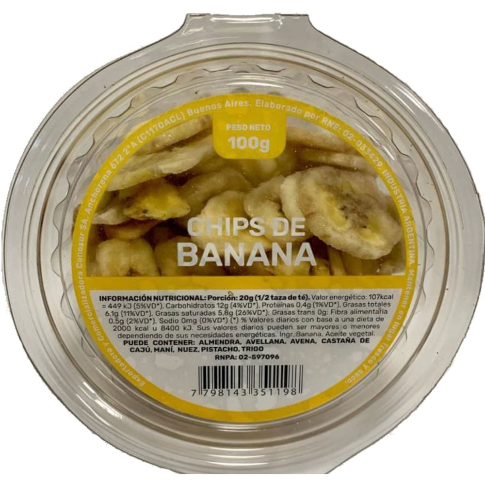 Chips De Banana 100 G