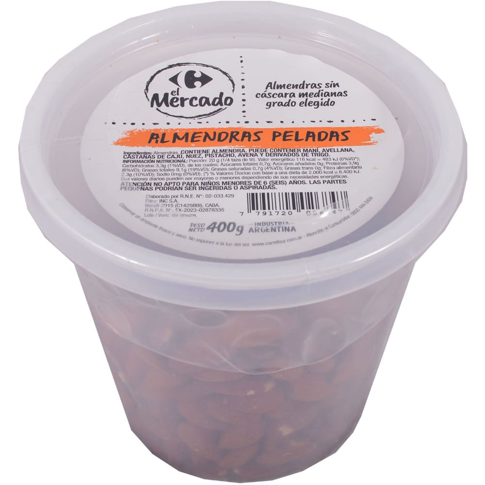 Almendras El Mercado 400 g.