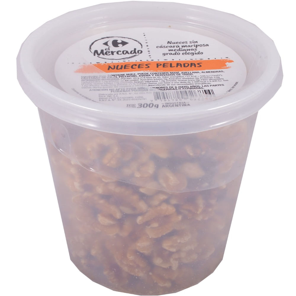 Nueces peladas El Mercado 300 grs