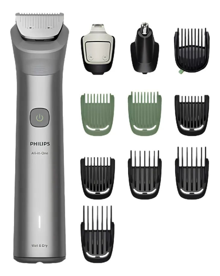 Recortadora InaláMbrica 11 En 1 Philips All In One Mg5923/15 Plateado