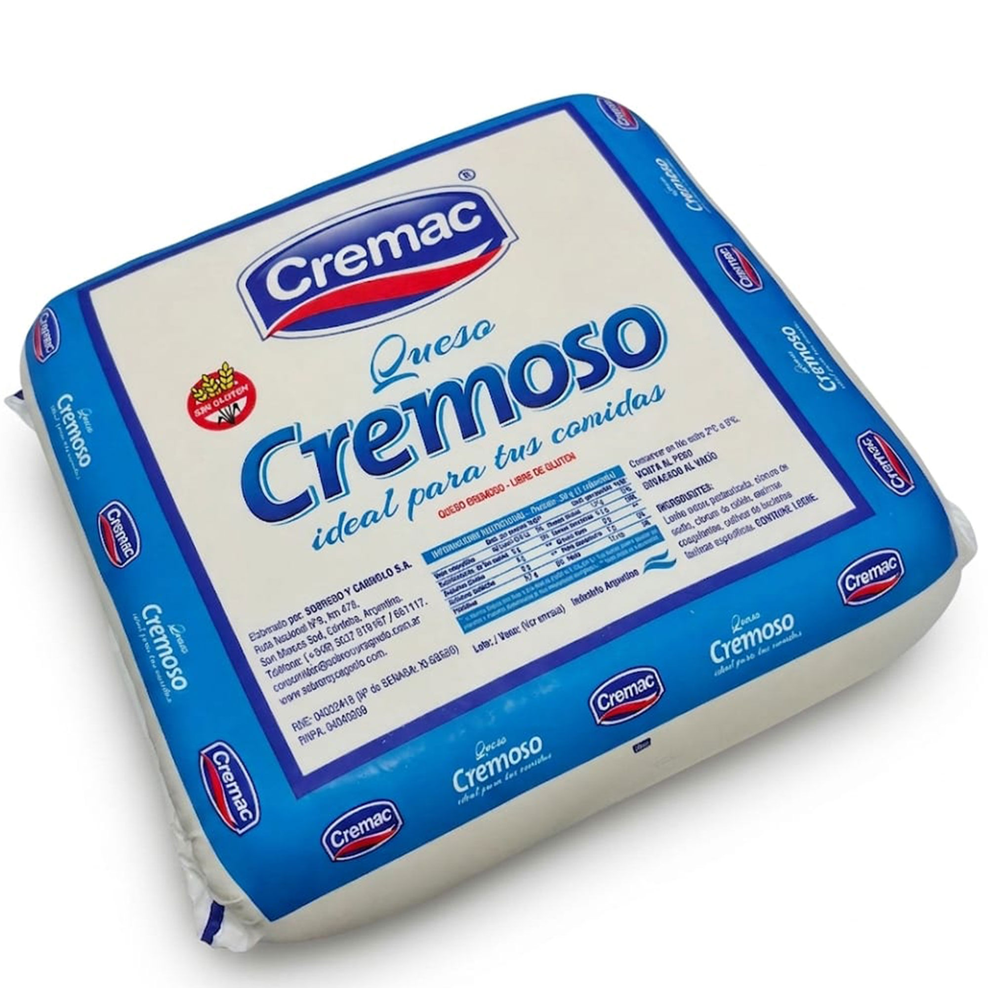 Queso cremoso Cremac x kg.